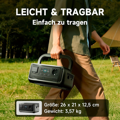 ALLPOWERS Powerstation 256WH LiFePO4-Akku, 300W tragbare Powerstation (600W Spitze), mit 100W Solarpanel (wenn Sie ein Set wählen), mobiles Netzteil für Reisen, Camping, Wohnmobil, ultimatives Outdoor-Abenteuer