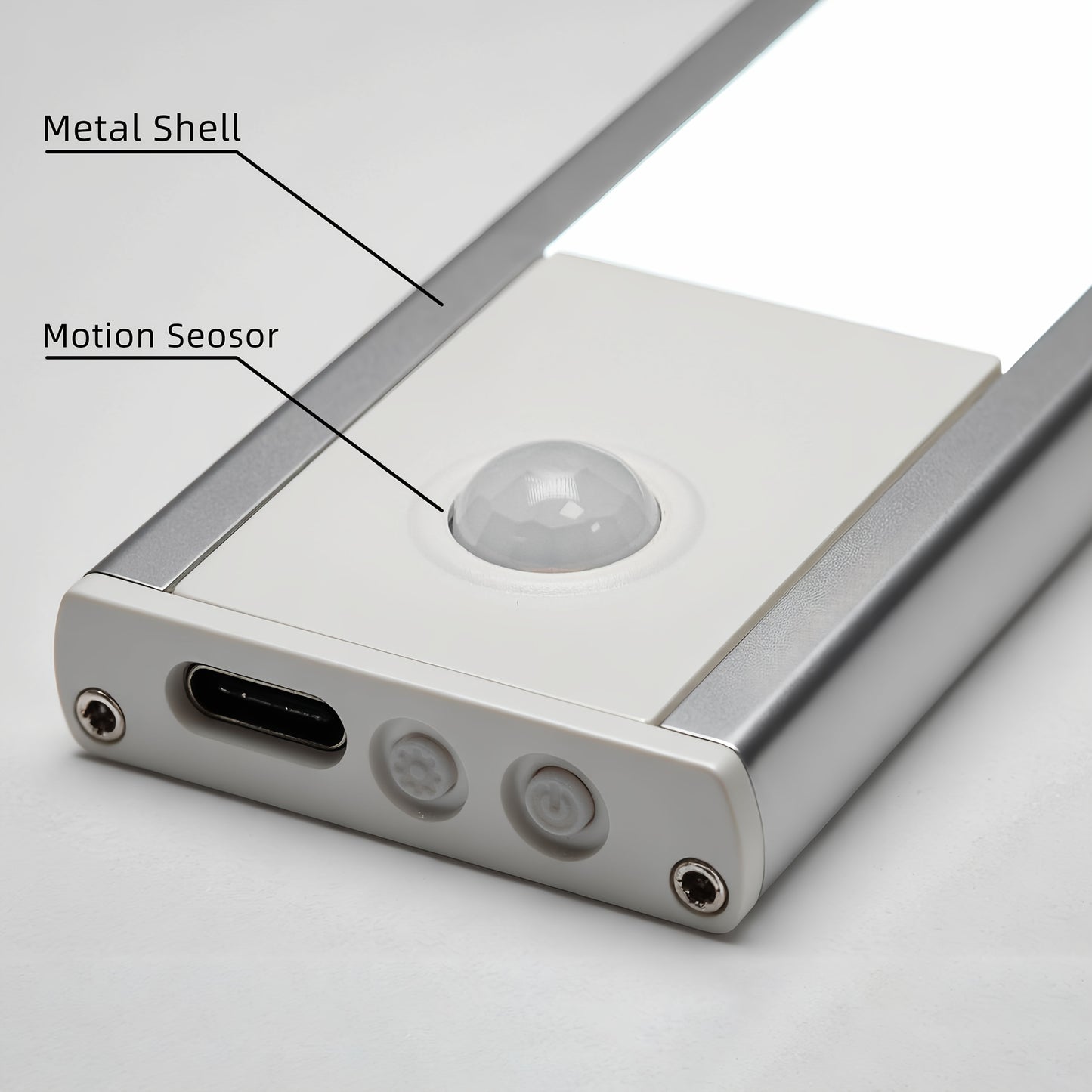 Setonr LED-Unterschrankleuchten mit Gehäuse aus Aluminiumlegierung, wiederaufladbare batteriebetriebene Bewegungsmelderleuchte für den Innenbereich, magnetische dimmbare Schrankleuchten, drahtlose Unterbaubeleuchtung für Küche, Treppen, Schlafzimmer, Wohn