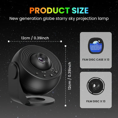2025 Neues Modell 4K HD Erdprojektor PRO – Moderne Galaxie- & Globus-Projektorlampe mit 13 Filmkarten, Steckdosen-Tischlampe geeignet für Heimkino, Zimmer, Astronomieunterricht, Weltraum-Themen-Ambiente