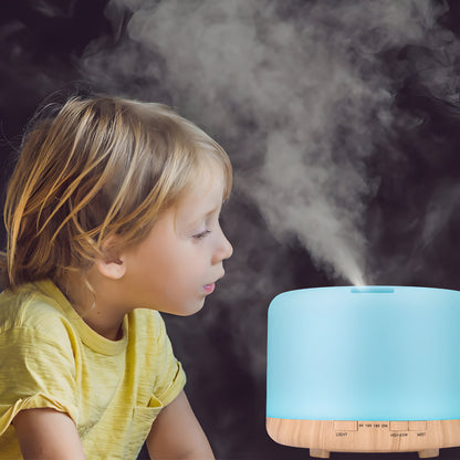 RETOO E580-1 Luftbefeuchter, Ätherisches Öl Diffusor mit Aromatherapie, RGB LED Nachtlicht mit 7 Farben, 500ml Fassungsvermögen, Ultraschall mit Kaltnebel-Funktion, Automatische Abschaltung, Timer, Fernbedienung, Leiser Betrieb <30dB, Kompaktes Design, fü