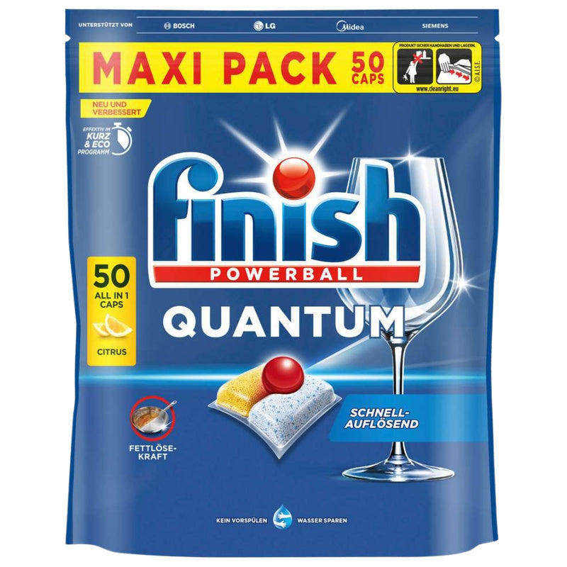 Finish Quantum Citrus Spülmaschinentabs für kraftvolle Reinigung und Alltag – Hauptansicht