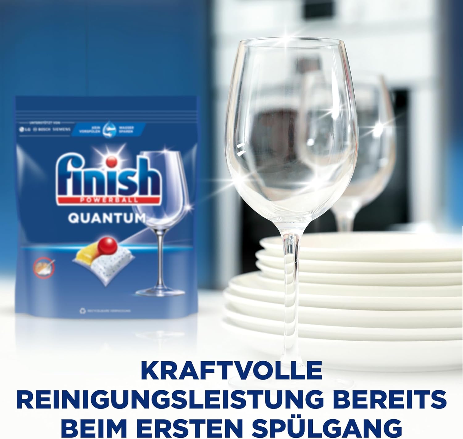 Finish Quantum Citrus Spülmaschinentabs für kraftvolle Reinigung und Alltag – Detailansicht 14
