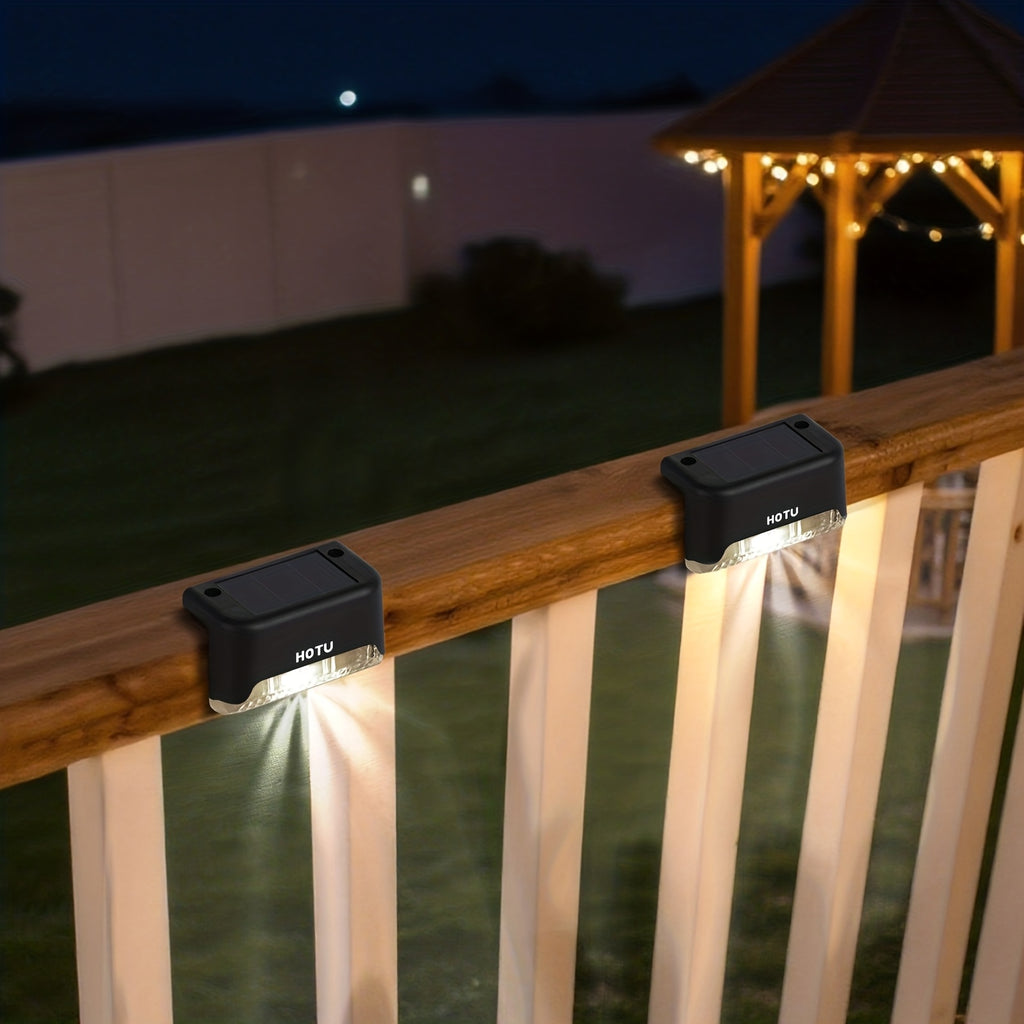 FITPOLO 16er-Pack Solar Stufenleuchten, LED-Beleuchtung für Garten und Terrasse – Detailansicht 6