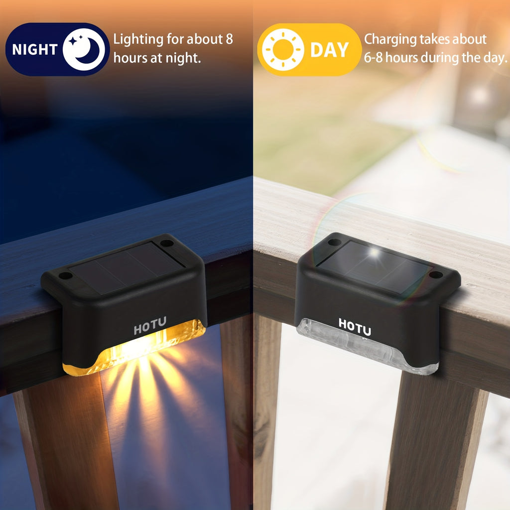 FITPOLO 16er-Pack Solar Stufenleuchten, LED-Beleuchtung für Garten und Terrasse – Detailansicht 8