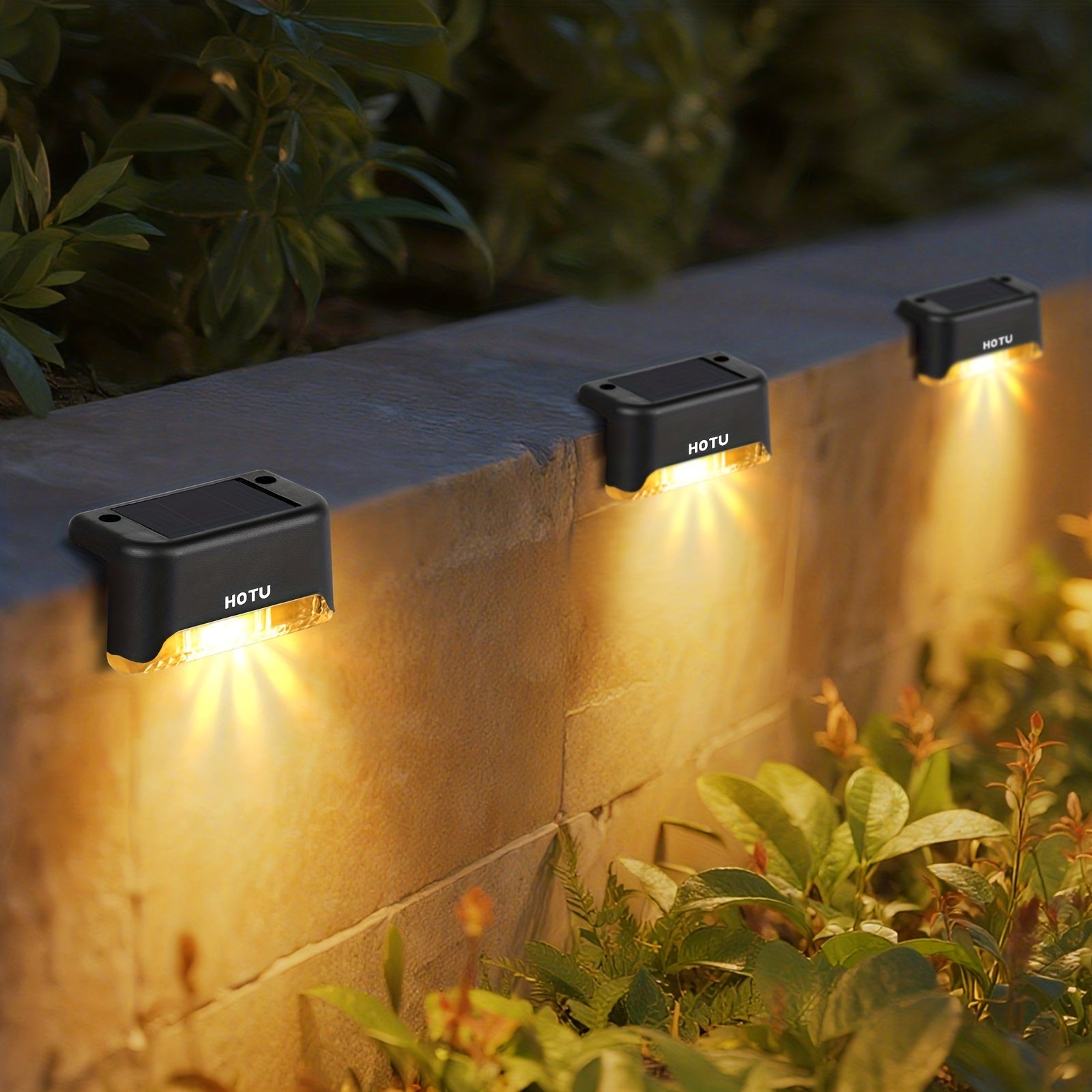 FITPOLO 16er-Pack Solar Stufenleuchten, LED-Beleuchtung für Garten und Terrasse – Detailansicht 9