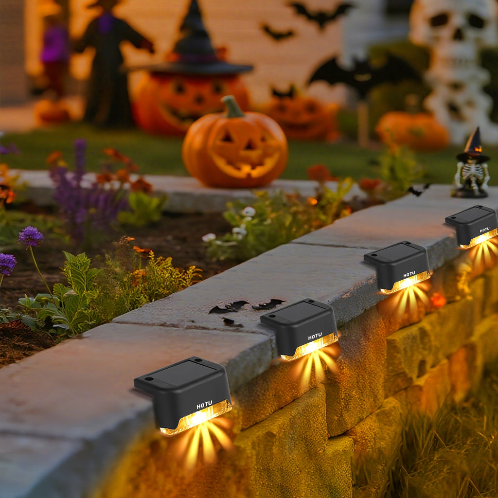 FITPOLO 16er-Pack Solar Stufenleuchten, LED-Beleuchtung für Garten und Terrasse – Detailansicht 10