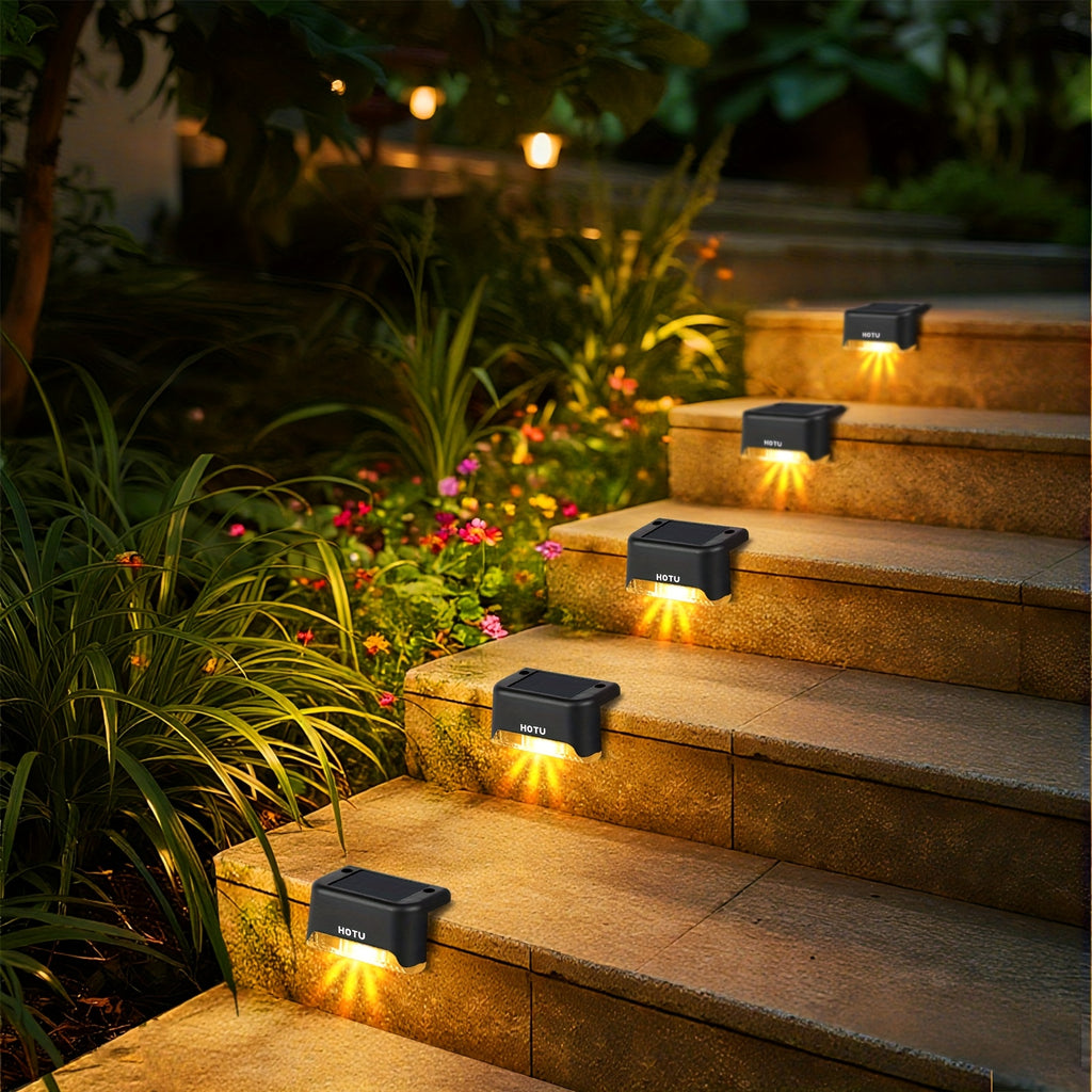 FITPOLO 16er-Pack Solar Stufenleuchten, LED-Beleuchtung für Garten und Terrasse – Detailansicht 13