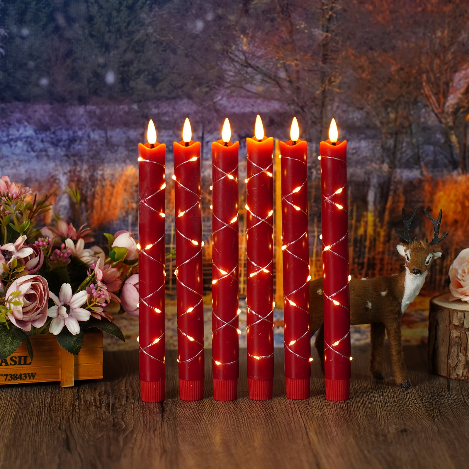 flammenlose 3D-Stern-Lichterketten, 6 Stück für Schlafzimmer und Bett – Detailansicht 8