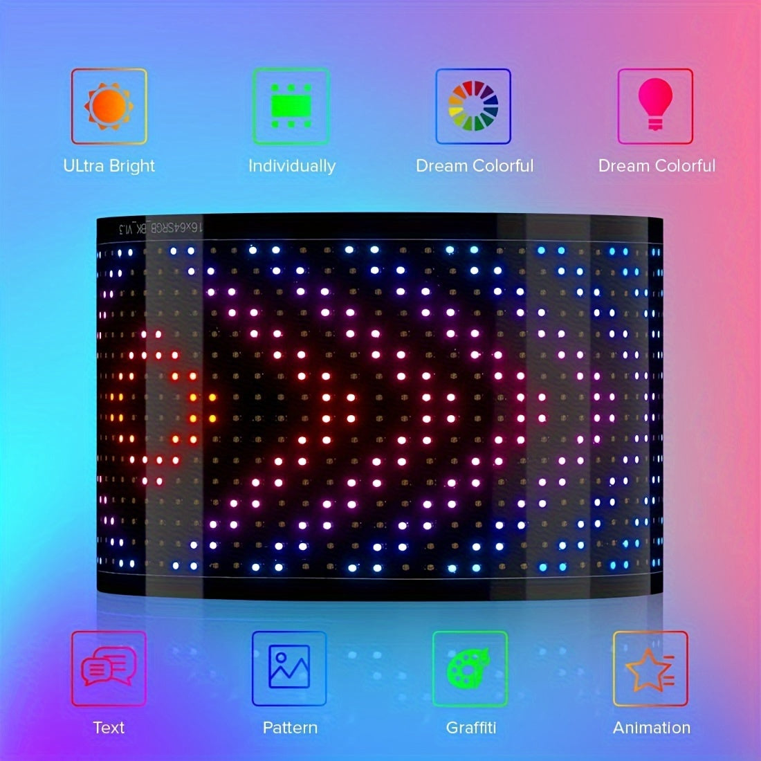 Flexible und faltbare RGB LED-Schilder, LED-Beleuchtung für Werbung und Alltag – Detailansicht 9