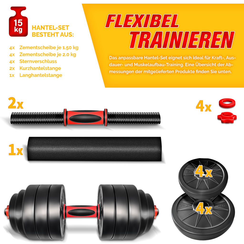 Freihantel-Sets, verstellbar für Alltag und Zuhause – Detailansicht 6