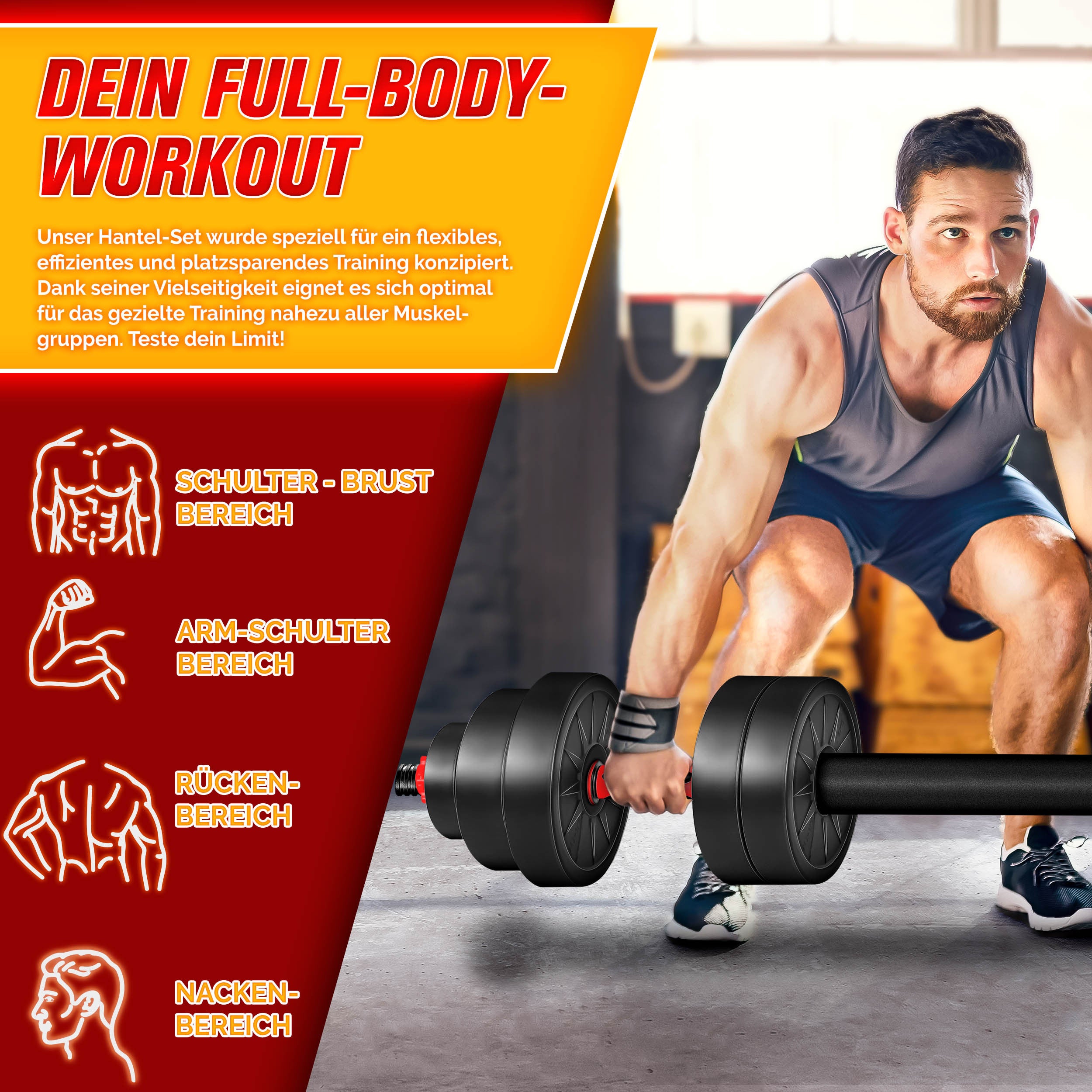 Freihantel-Sets, verstellbar für Alltag und Zuhause – Detailansicht 11