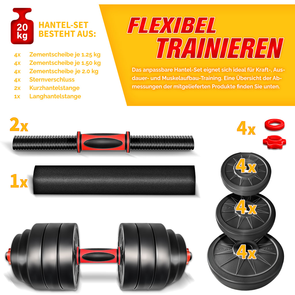 Freihantel-Sets, verstellbar für Alltag und Zuhause – Detailansicht 16