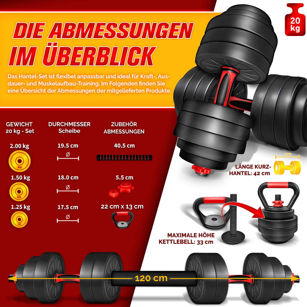 Freihantel-Sets, verstellbar für Alltag und Zuhause – Detailansicht 20