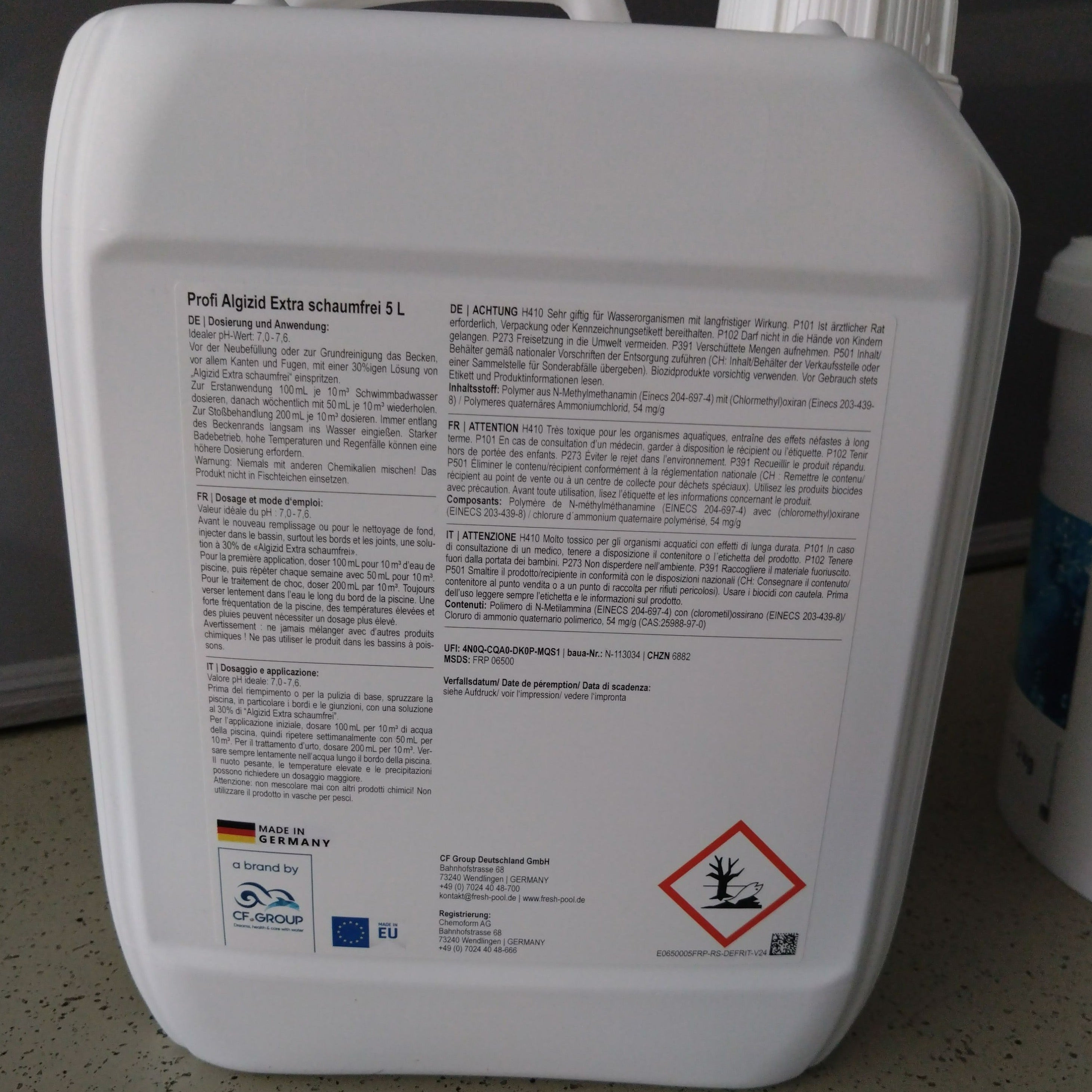 Fresh-Pool Profi Algizid Extra schaumfrei, 5 kg für Haustiere und Zuhause – Detailansicht 8