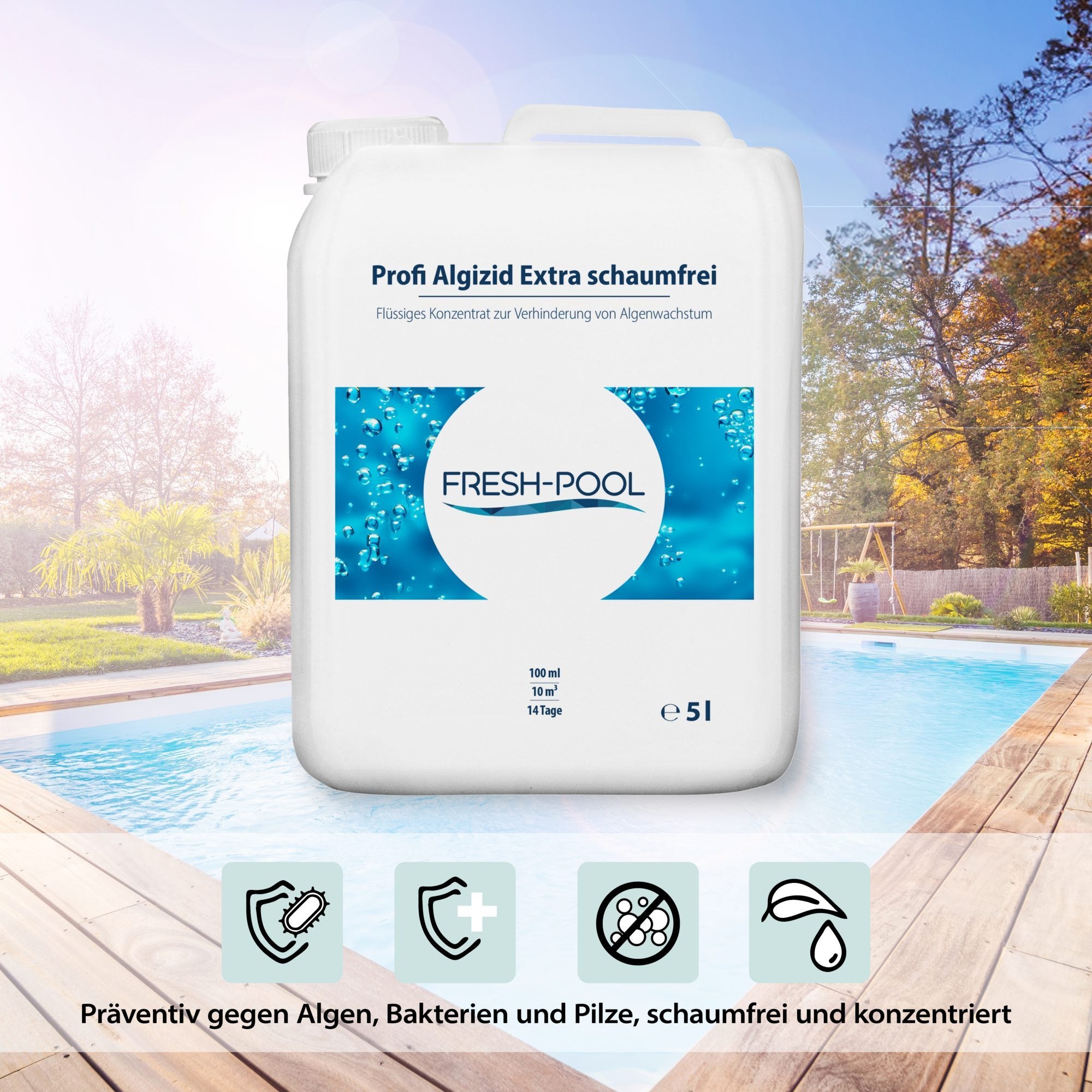 Fresh-Pool Profi Algizid Extra schaumfrei, 5 kg für Haustiere und Zuhause – Detailansicht 12