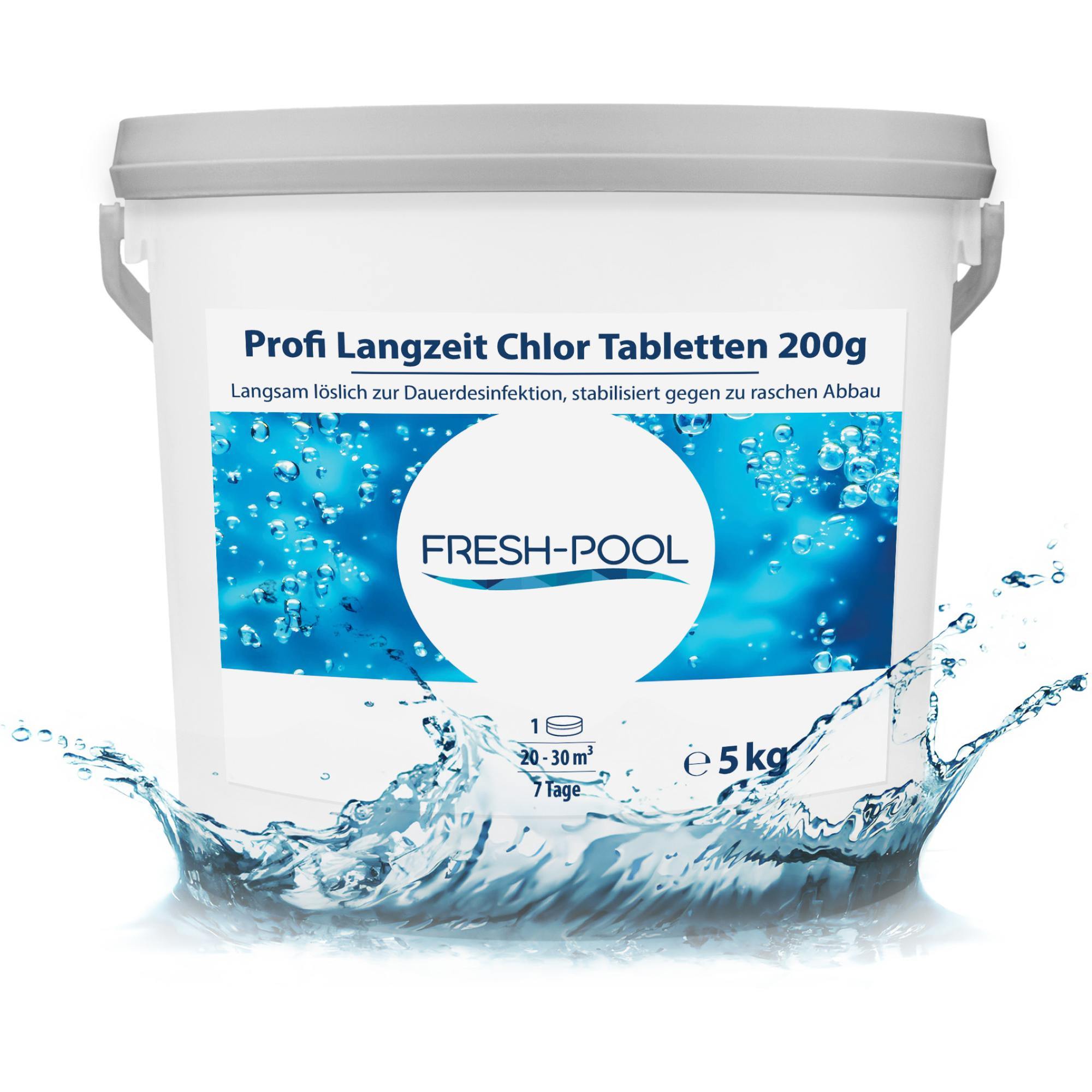 Fresh-Pool Profi Langzeit Chlor Tabletten, 200g für Pool und Alltag – Hauptansicht