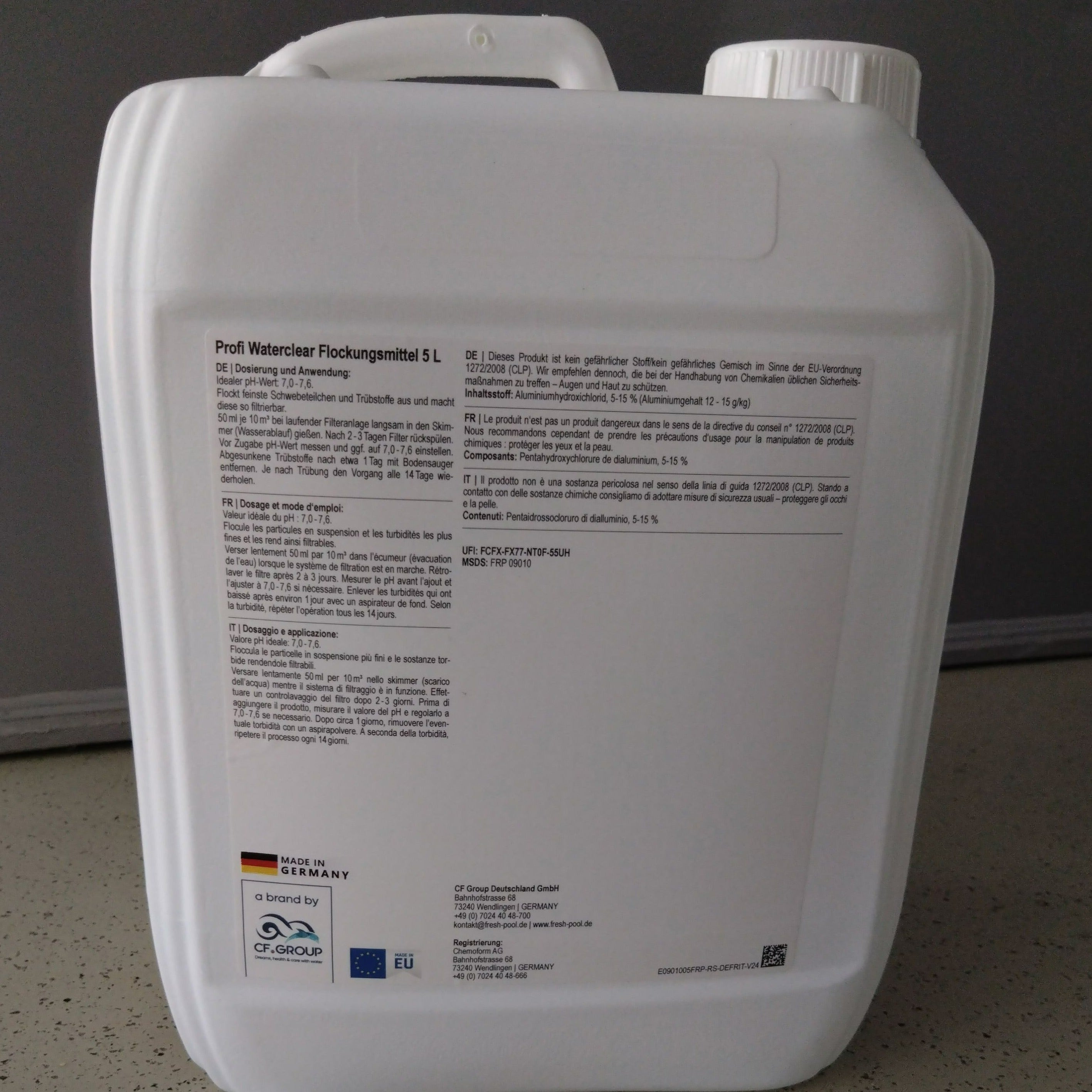 Fresh-Pool Profi Waterclear Flockungsmittel, 5l für Pool und den Pool – Detailansicht 8
