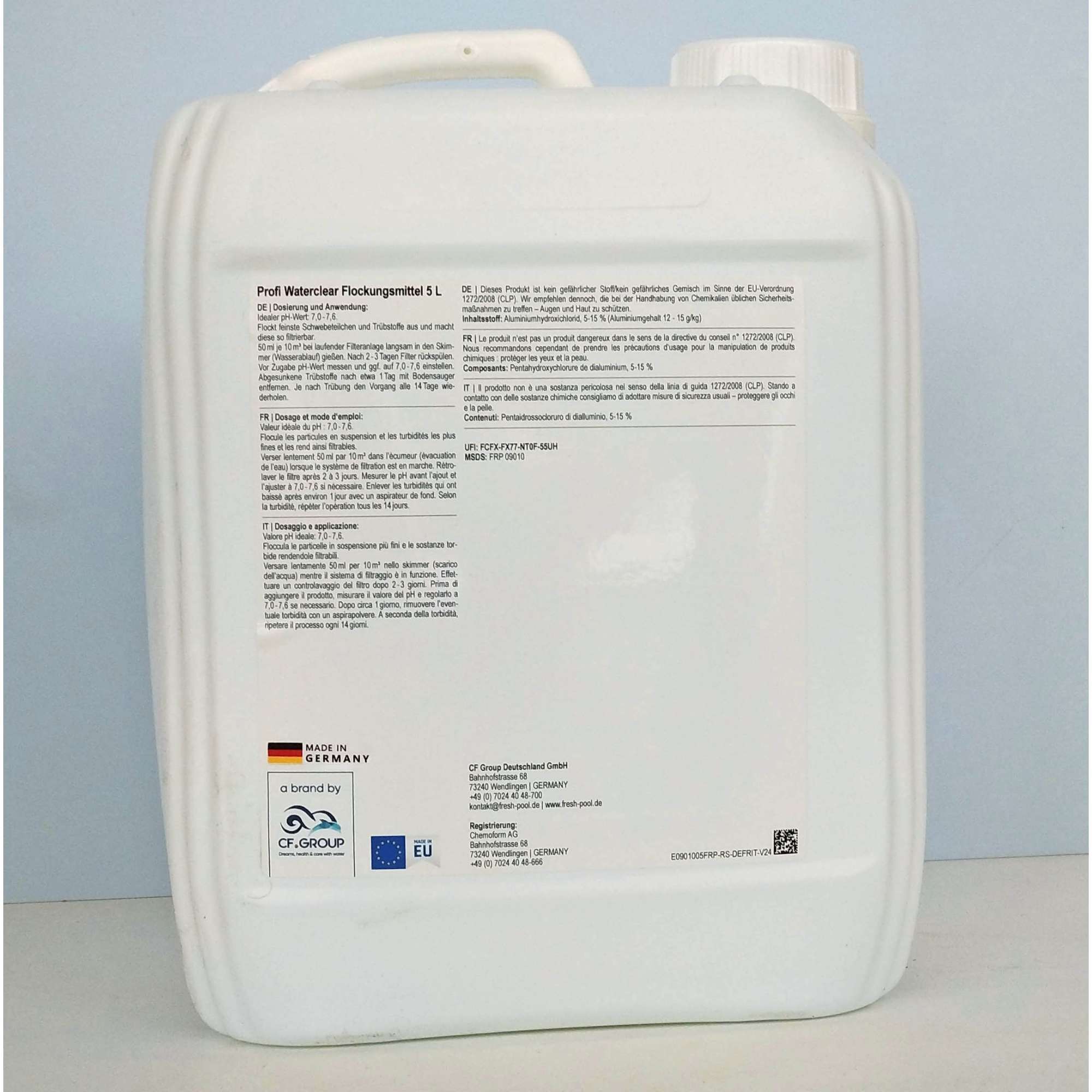 Fresh-Pool Profi Waterclear Flockungsmittel, 5l für Pool und den Pool – Detailansicht 15