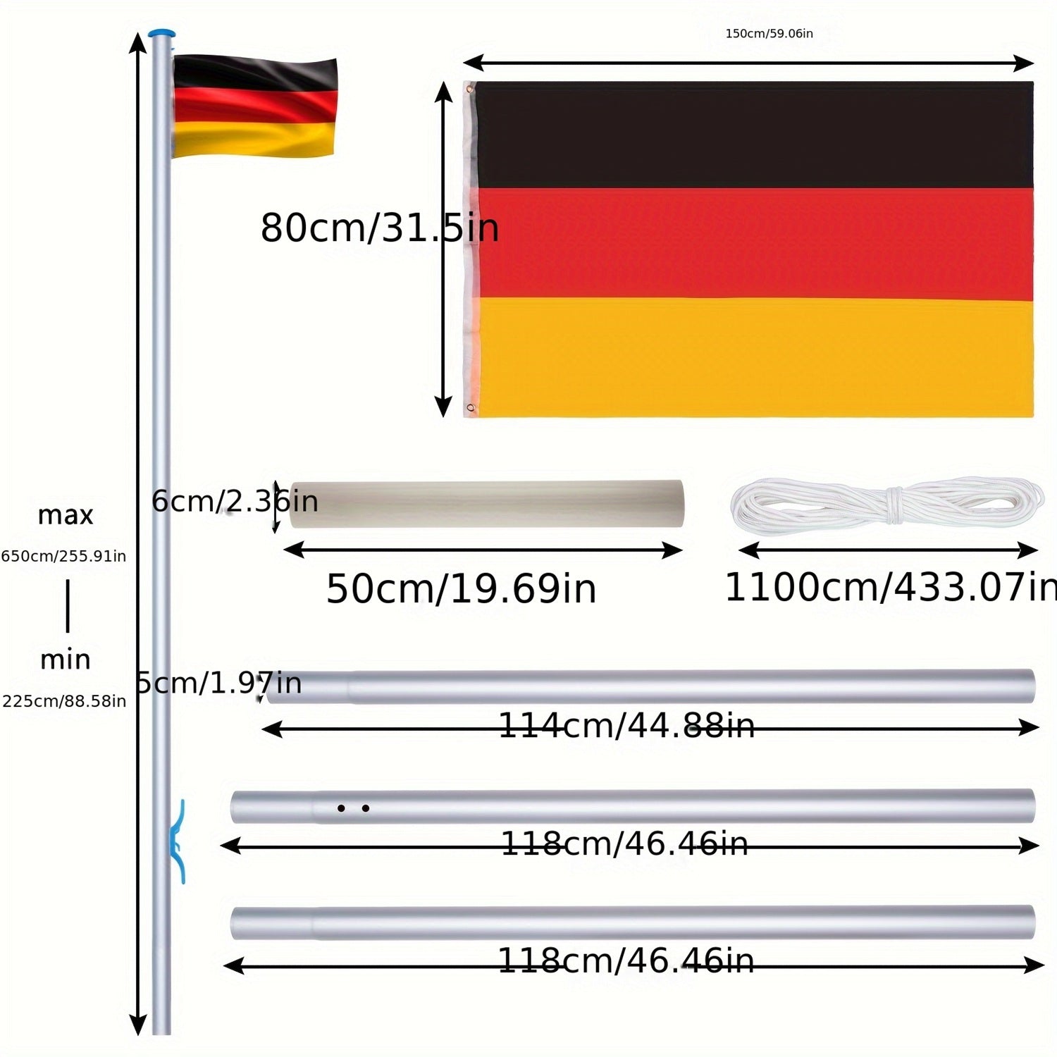 Fußball-Eckfahnen, Aluminium für Alltag und Zuhause – Detailansicht 5