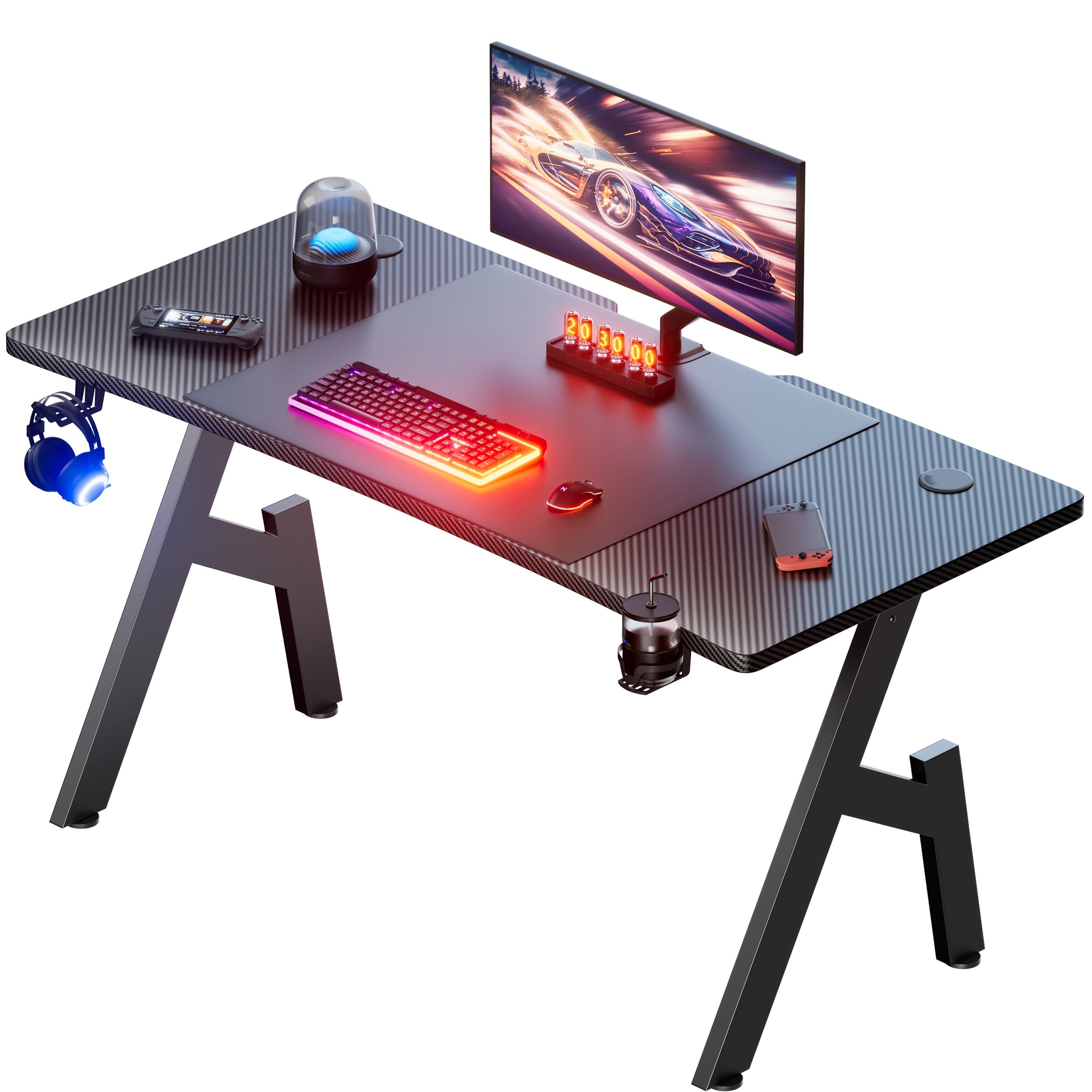 Gaming-Schreibtisch, 1 Stück für Arbeitszimmer und Homeoffice – Detailansicht 2