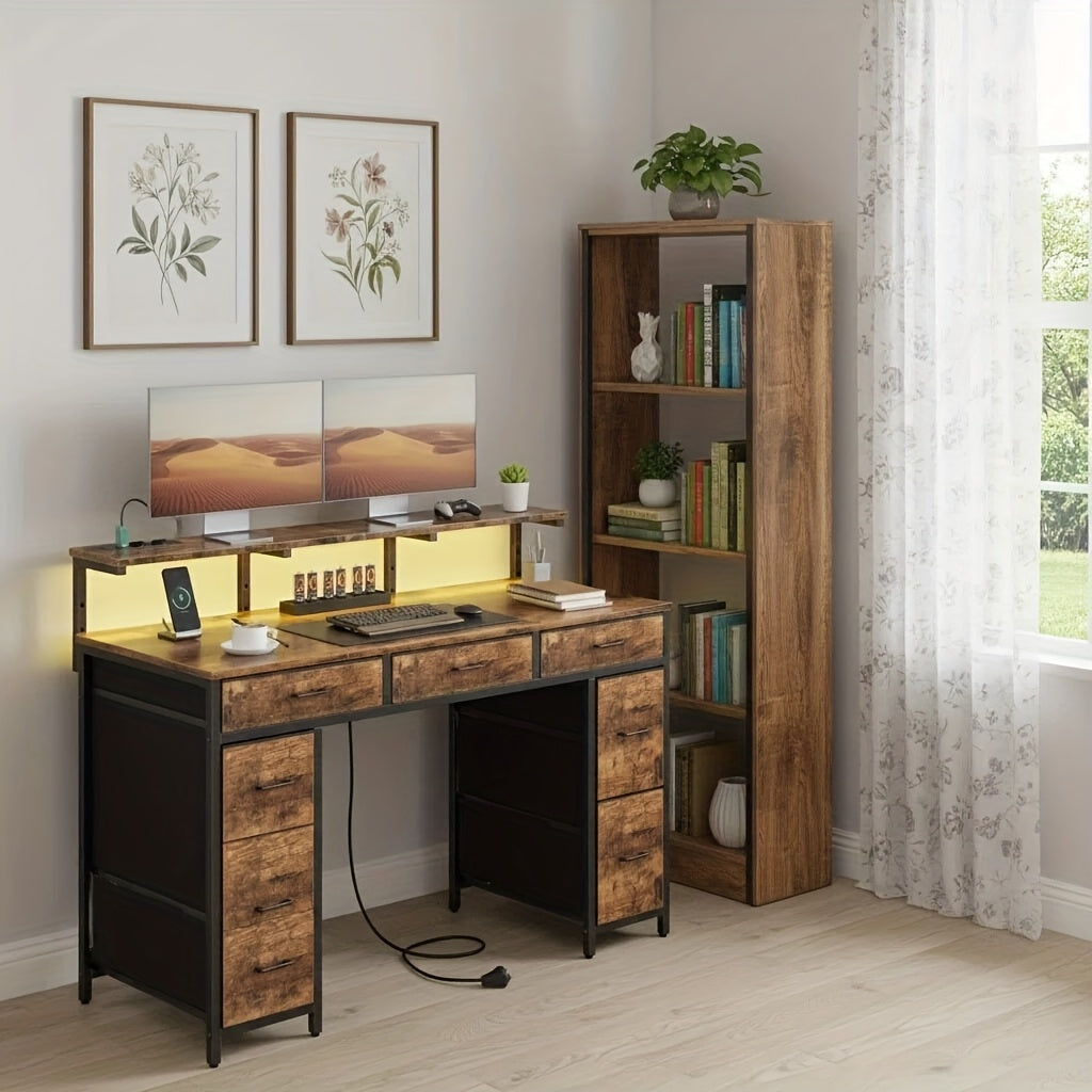 Gaming-Schreibtisch, 119,38 cm für Homeoffice und Arbeitszimmer – Detailansicht 5