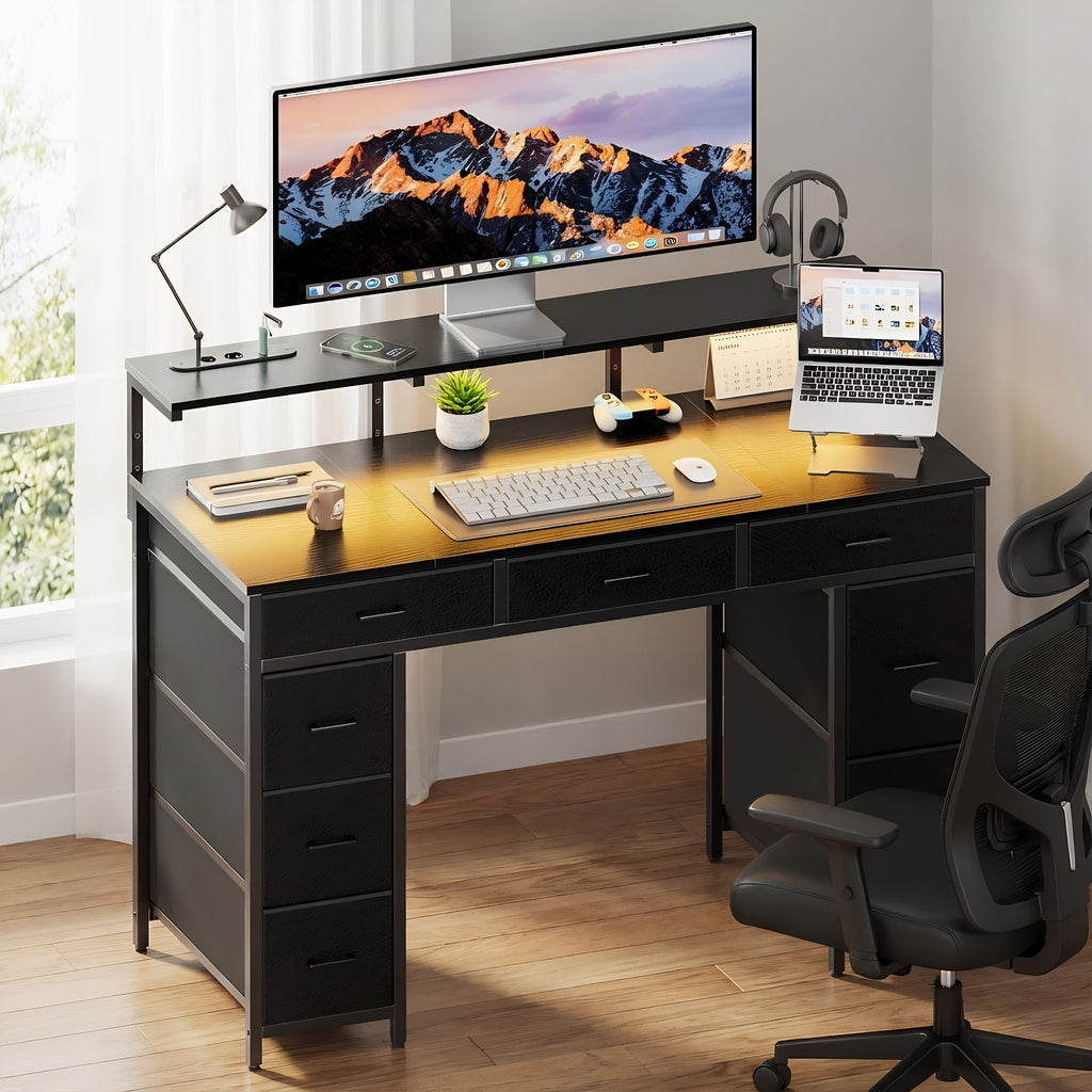 Gaming-Schreibtisch, 119,38 cm für Homeoffice und Arbeitszimmer – Detailansicht 6