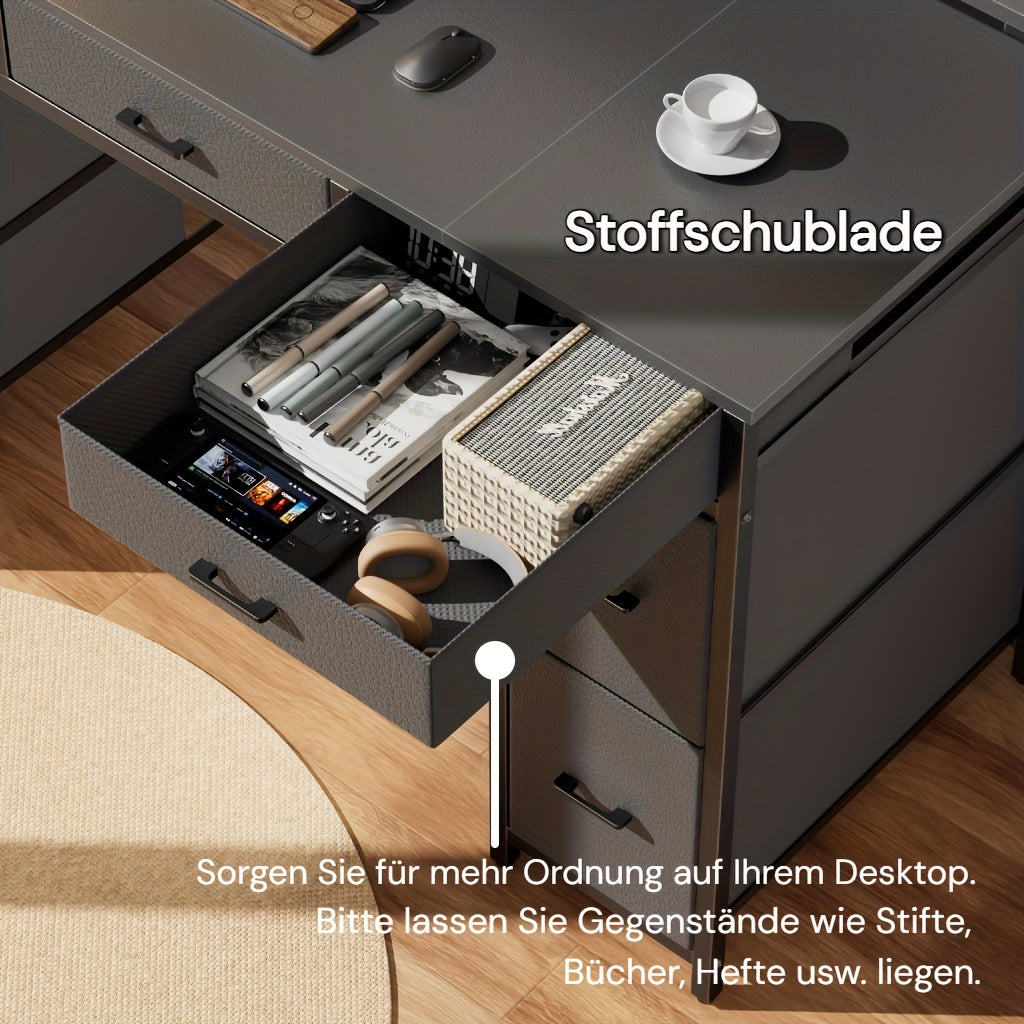 Gaming-Schreibtisch, 119,38 cm für Homeoffice und Arbeitszimmer – Detailansicht 7