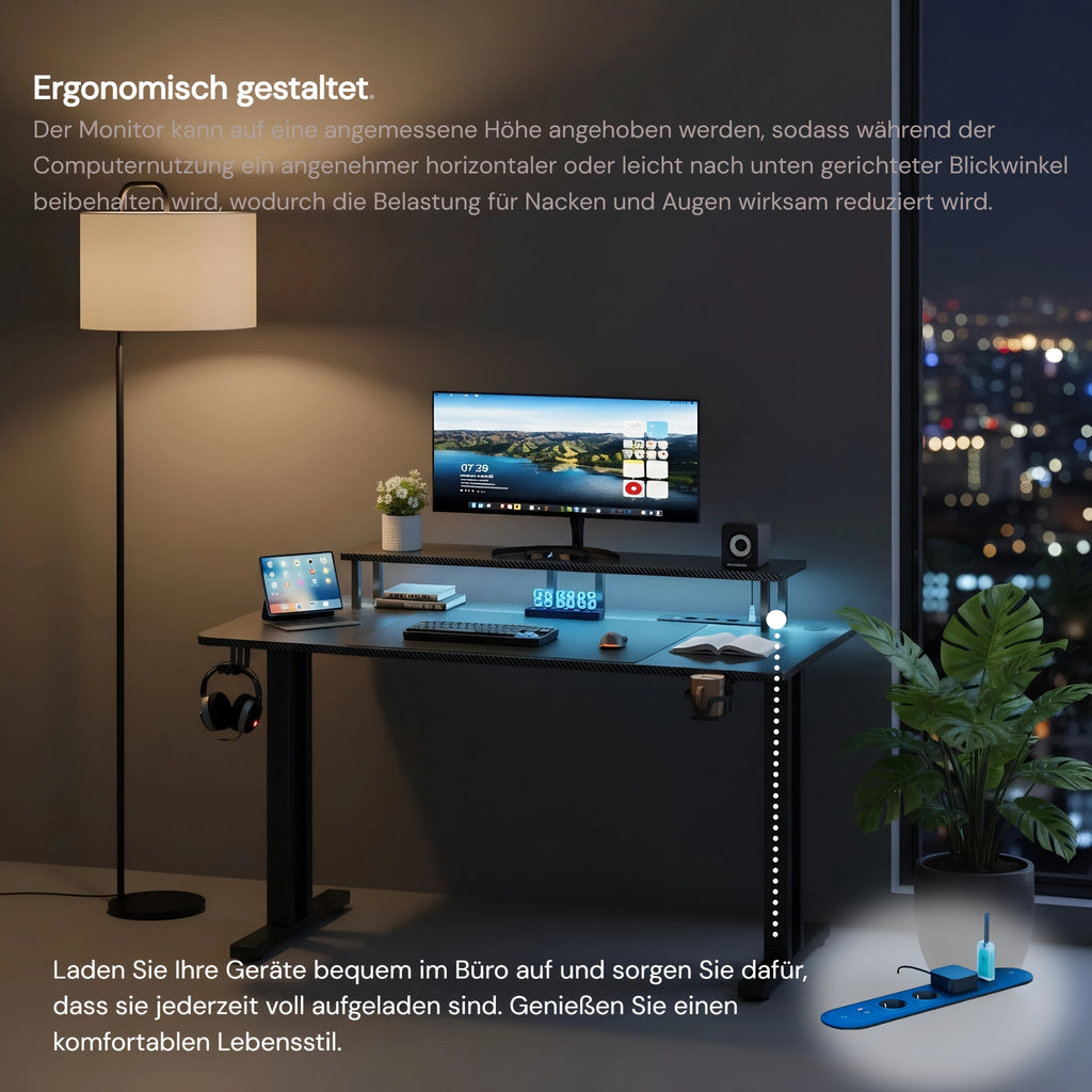 Gaming-Schreibtisch, 120cm für Arbeitszimmer – Detailansicht 3