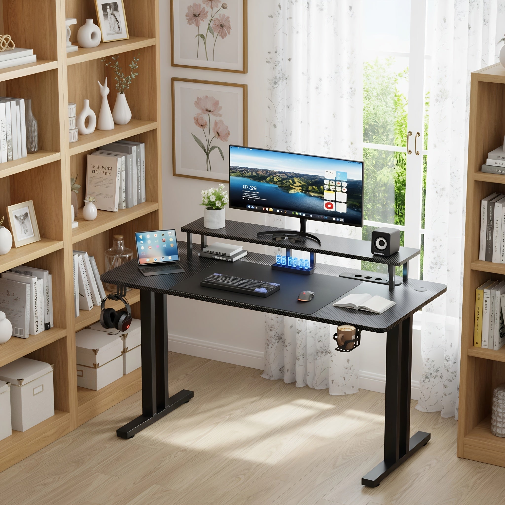 Gaming-Schreibtisch, 120cm für Arbeitszimmer – Detailansicht 10