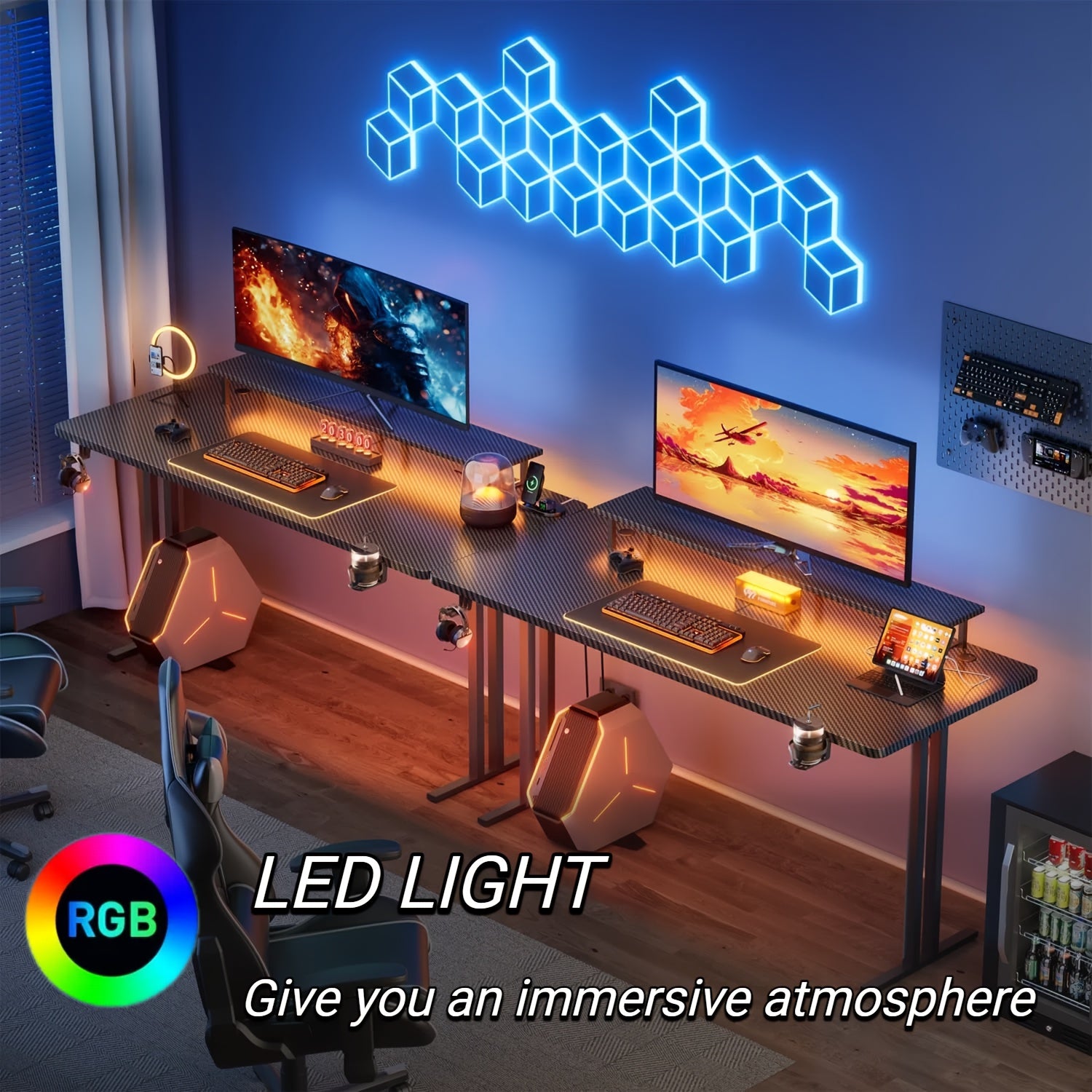 Gaming-Schreibtisch, 120cm für Arbeitszimmer – Detailansicht 13