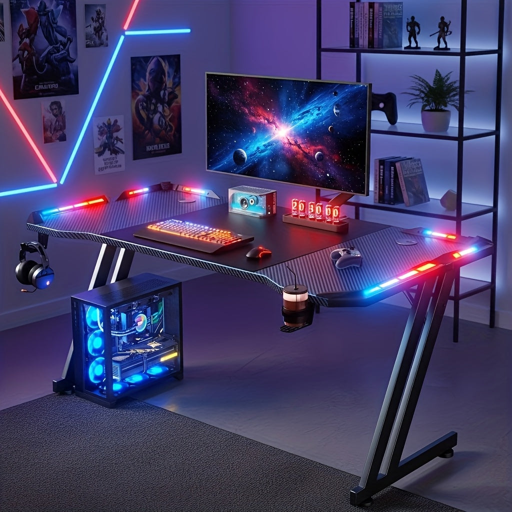 Gaming-Schreibtisch, 60*140 cm / 23,62*55 Zoll für Homeoffice und Studium – Hauptansicht