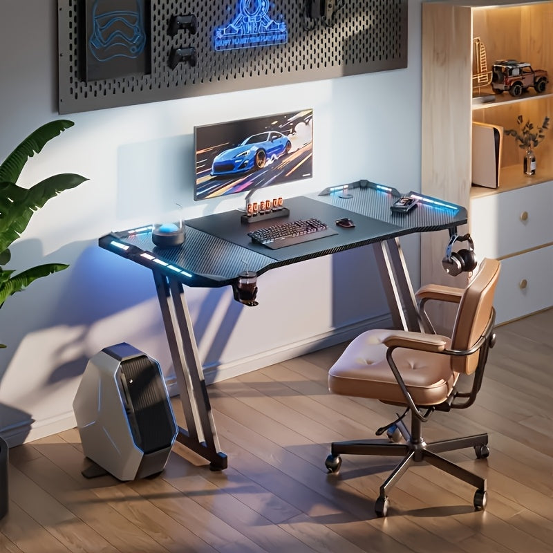 Gaming-Schreibtisch, 60*140 cm / 23,62*55 Zoll für Homeoffice und Studium – Detailansicht 3