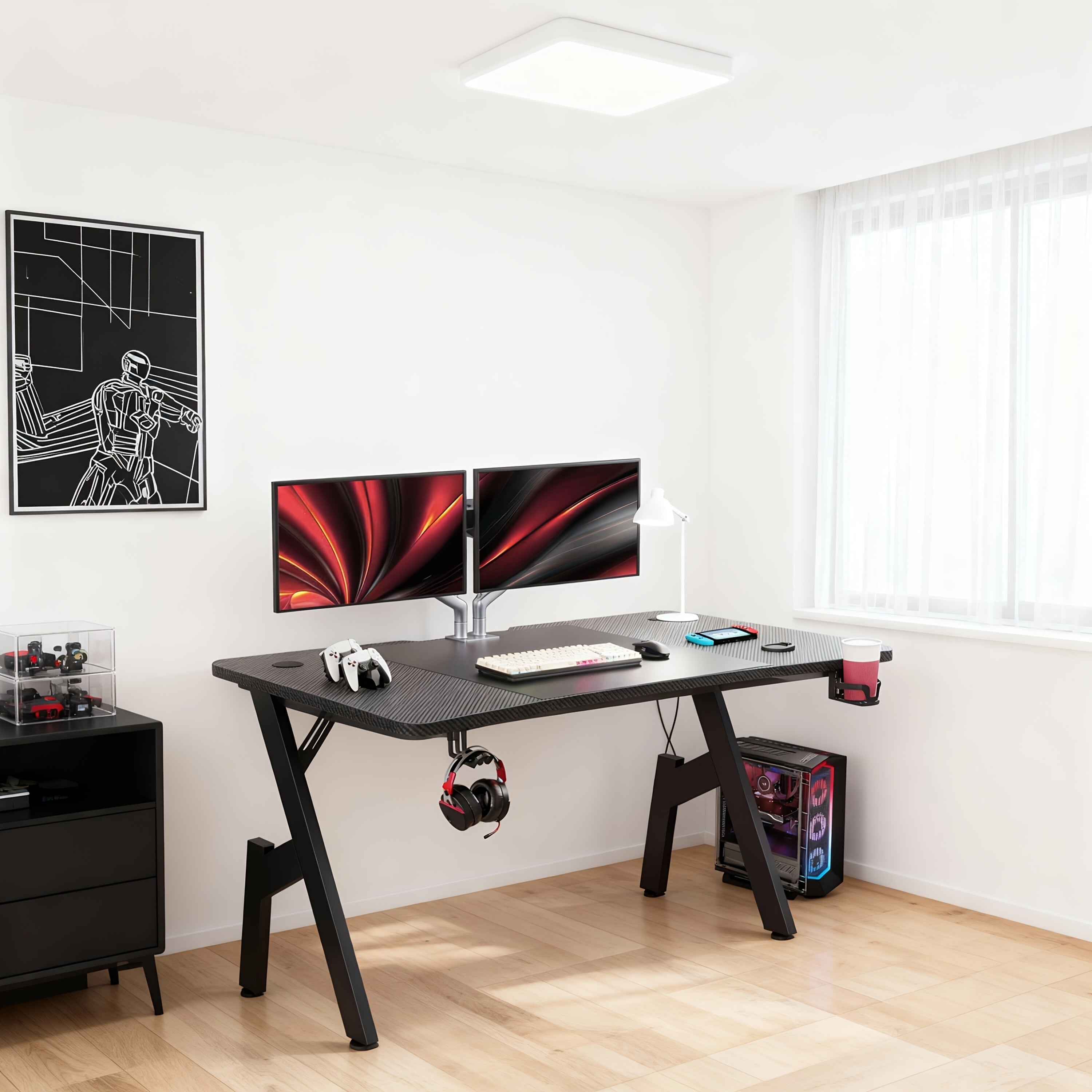 Gaming-Schreibtisch, 81,28 Cm für Arbeitszimmer und Homeoffice – Detailansicht 7