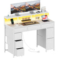 Gaming-Schreibtisch, europäische Steckdosenleiste (2 AC/2 USB) für Arbeitszimmer und Homeoffice – Detailansicht 4