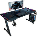 Gaming-Schreibtisch, Schwarz für Homeoffice und Arbeitszimmer – Detailansicht 4