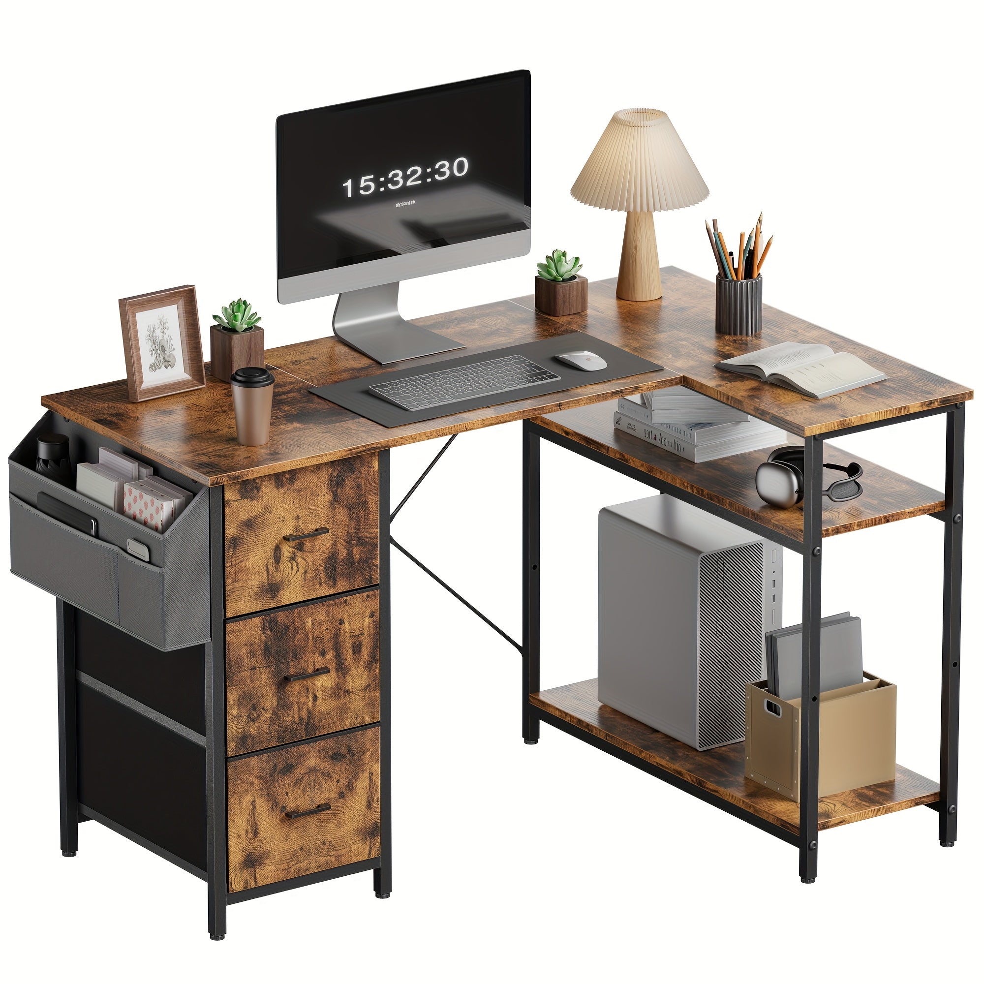 Gaming-Schreibtisch, Tigerhaut für Arbeitszimmer und Homeoffice – Detailansicht 4
