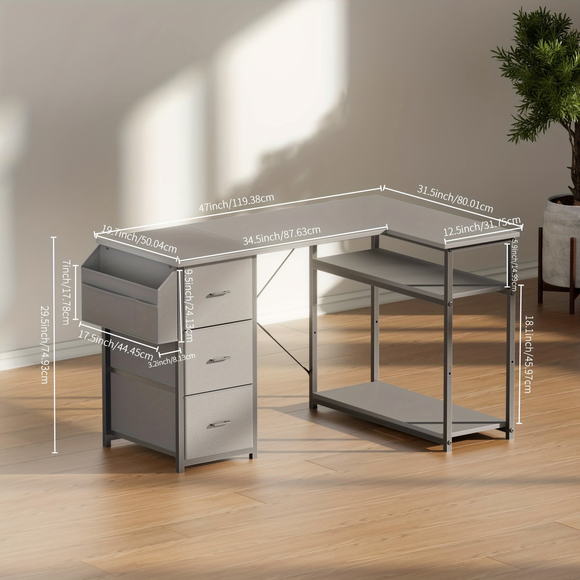Gaming-Schreibtisch, Tigerhaut für Arbeitszimmer und Homeoffice – Detailansicht 5