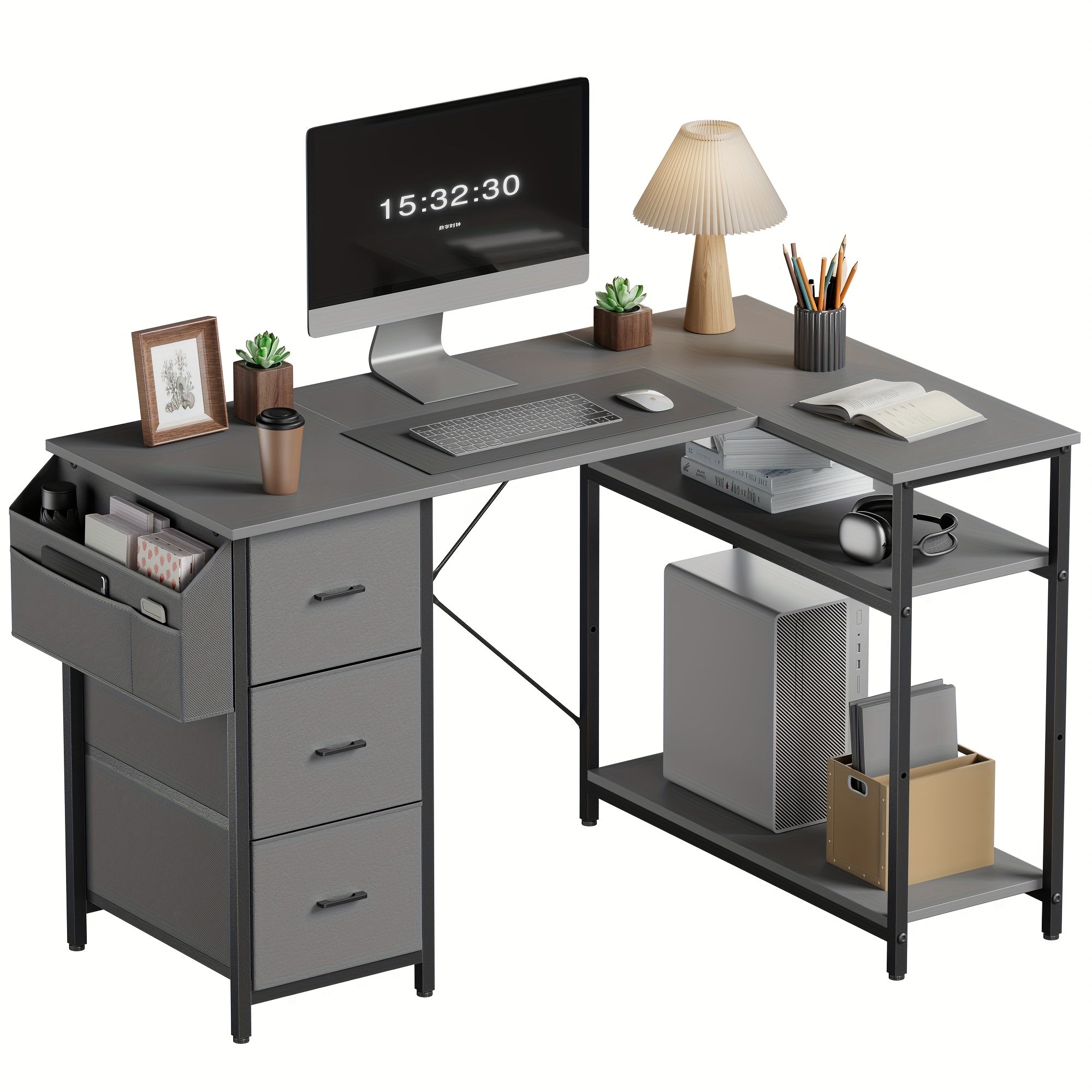Gaming-Schreibtisch, Tigerhaut für Arbeitszimmer und Homeoffice – Detailansicht 6