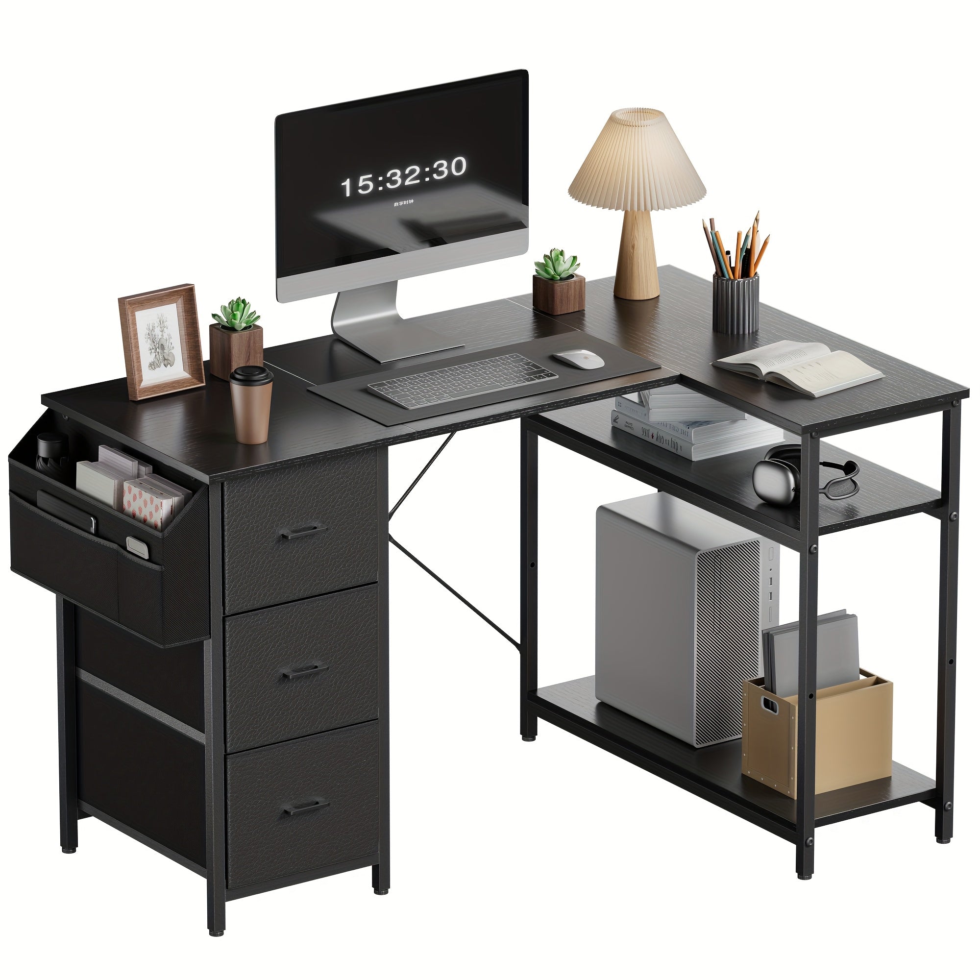 Gaming-Schreibtisch, Tigerhaut für Arbeitszimmer und Homeoffice – Detailansicht 8