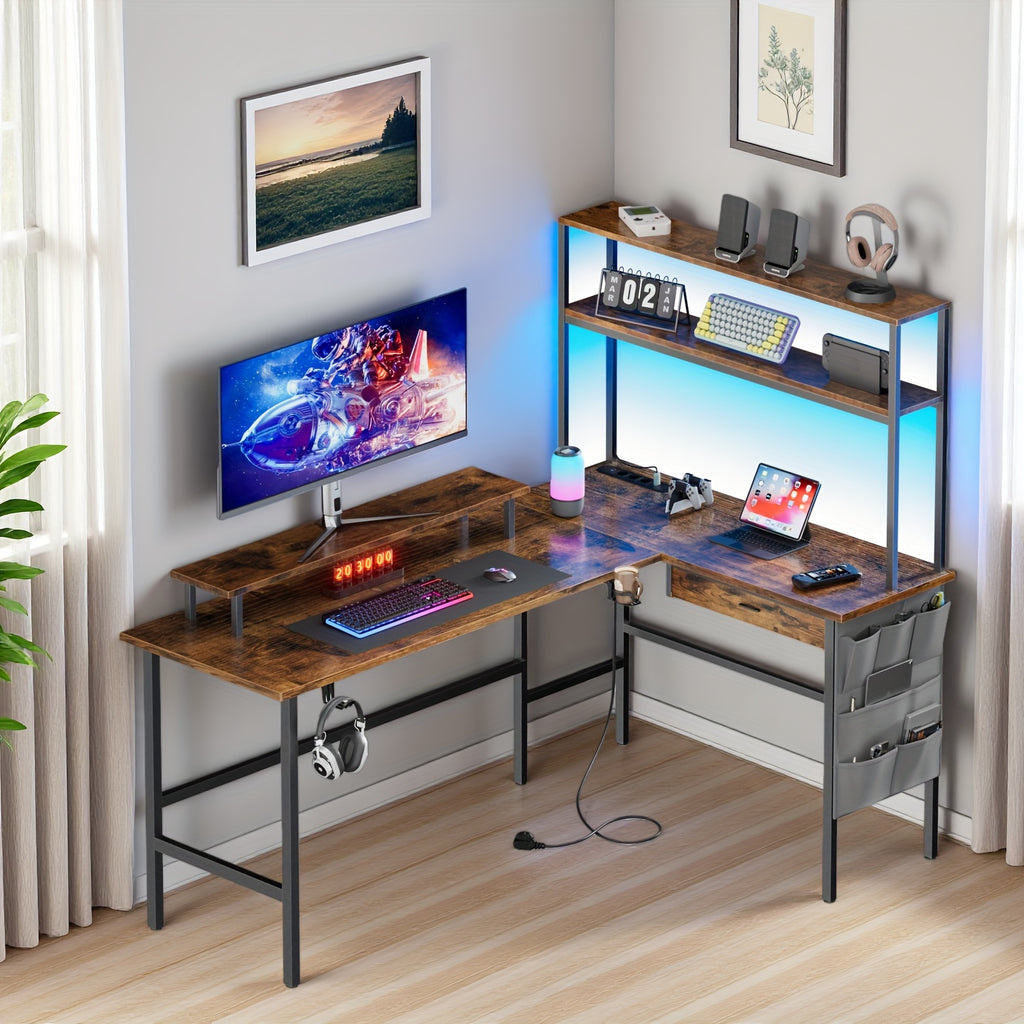 Gaming-Schreibtisch, Weiß für Arbeitszimmer – Hauptansicht
