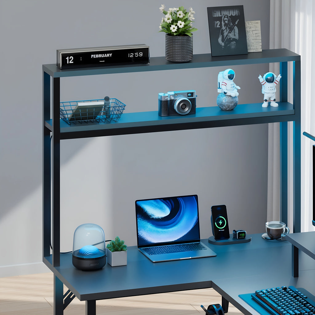 Gaming-Schreibtisch, Weiß für Arbeitszimmer – Detailansicht 7