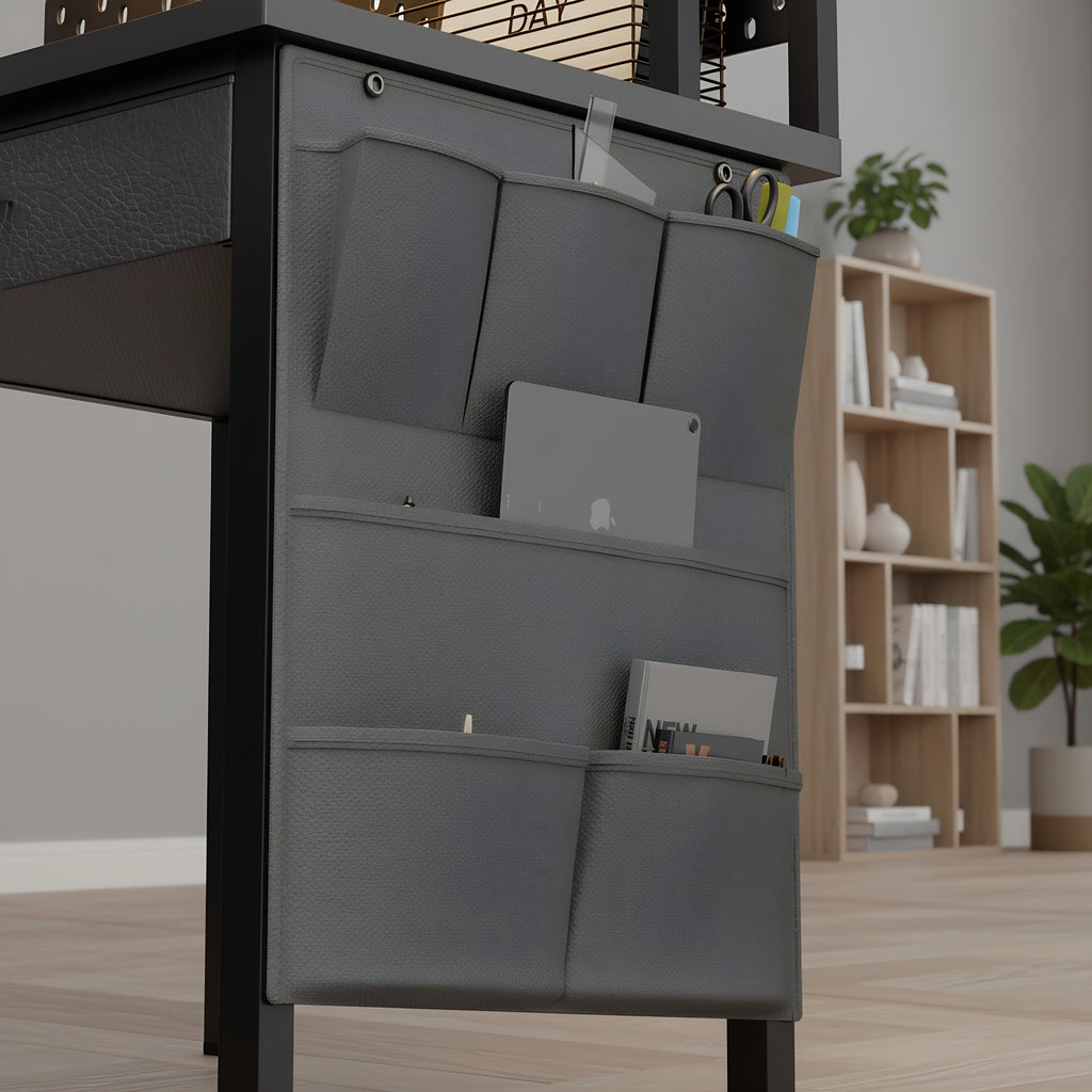 Gaming-Schreibtisch, Weiß für Arbeitszimmer – Detailansicht 9