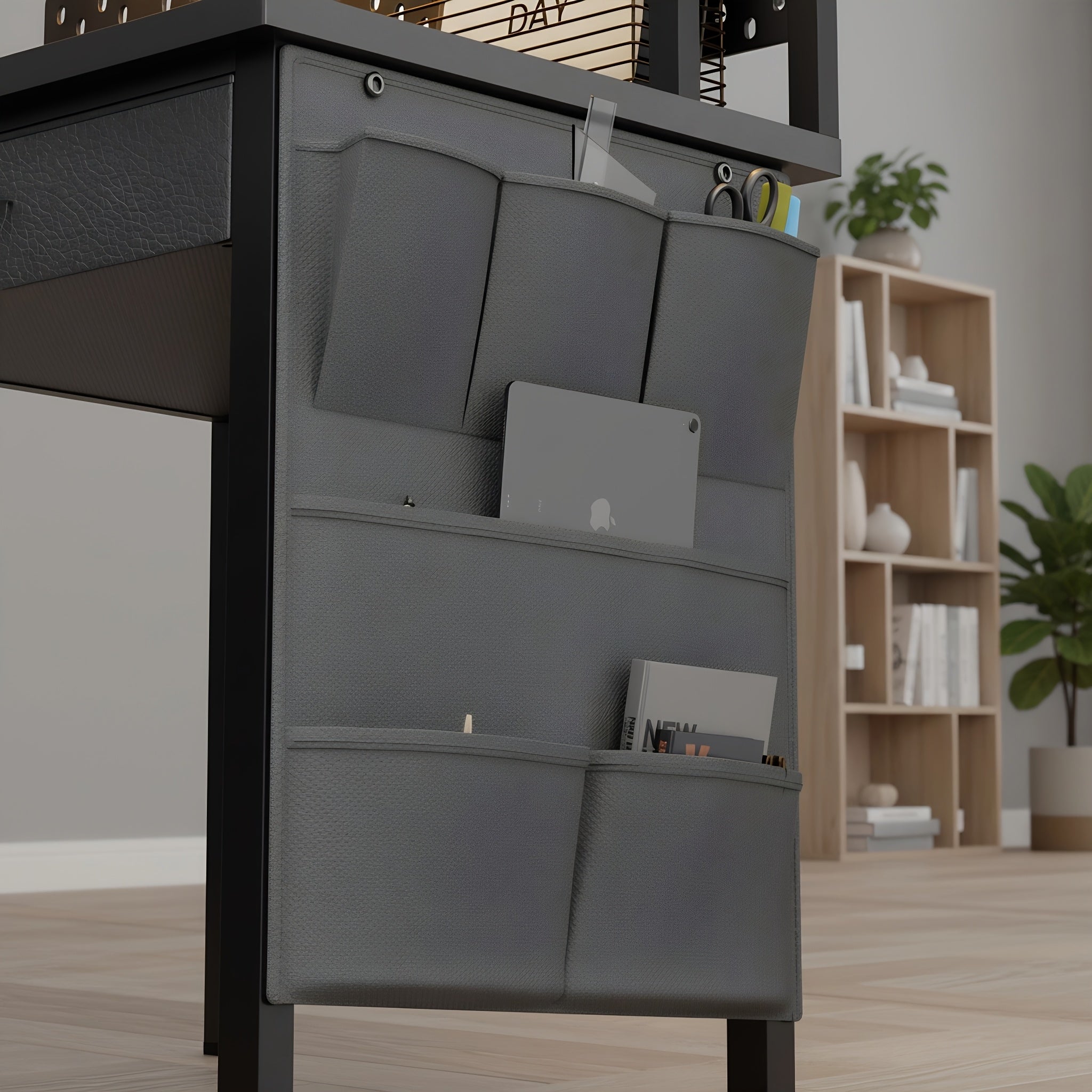 Gaming-Schreibtisch, Weiß für Arbeitszimmer – Detailansicht 9