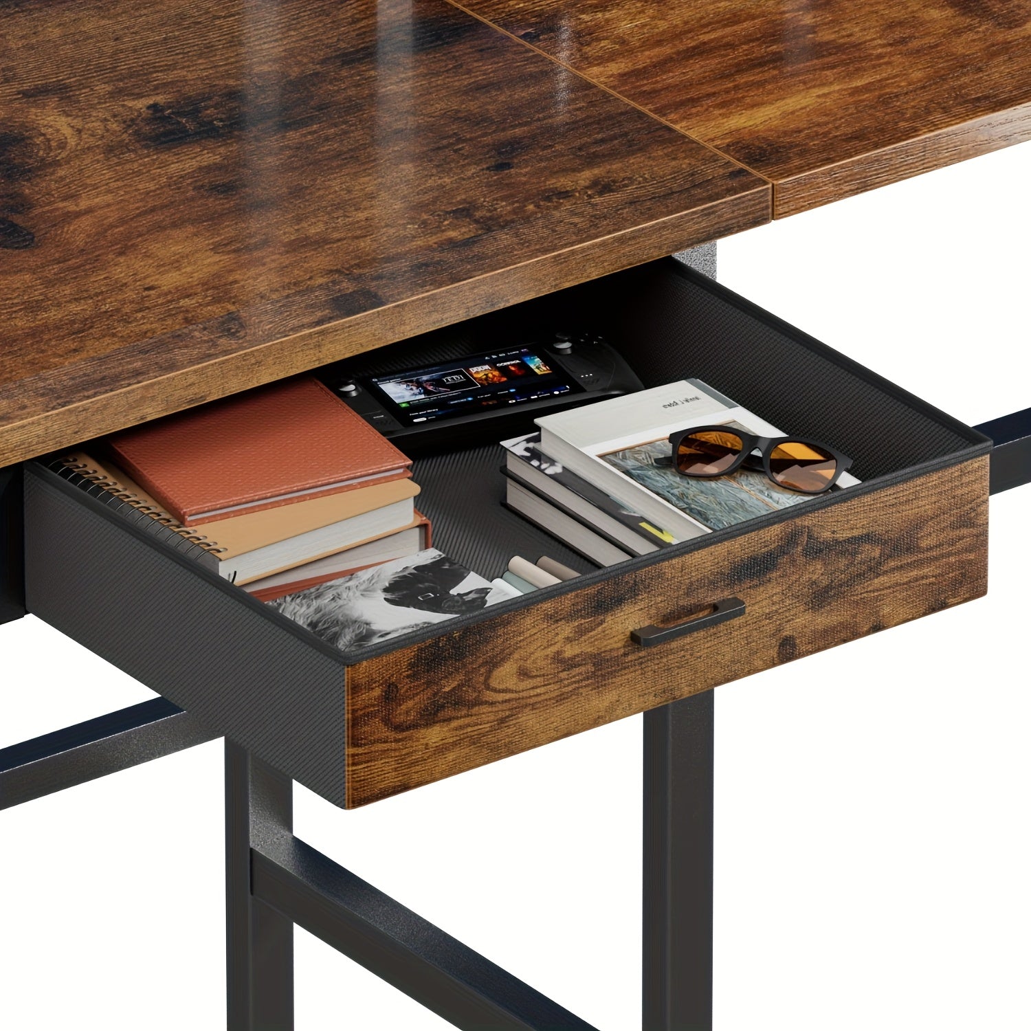 Gaming-Schreibtisch, Weiß für Arbeitszimmer – Detailansicht 11