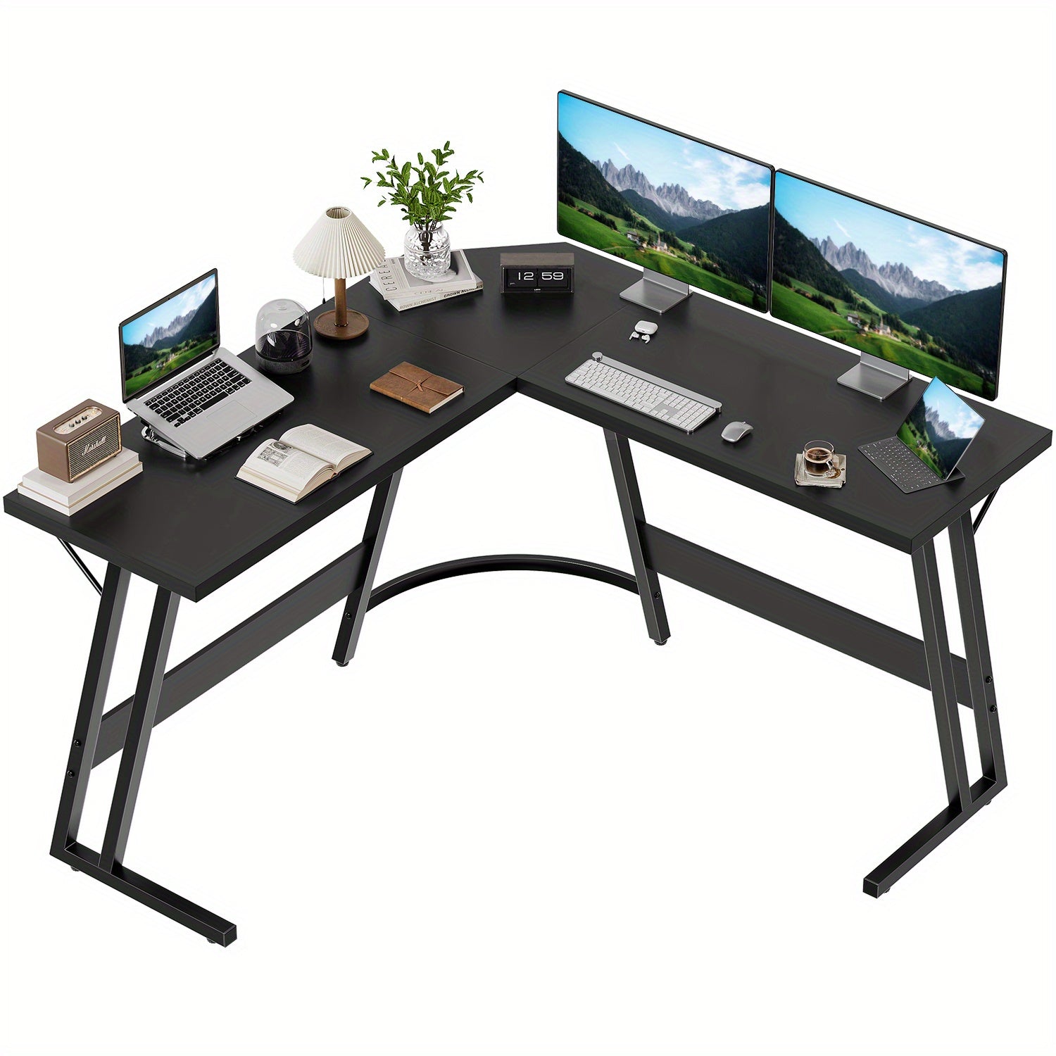 Gaming-Schreibtisch, Weiss für Arbeitszimmer und Homeoffice – Hauptansicht