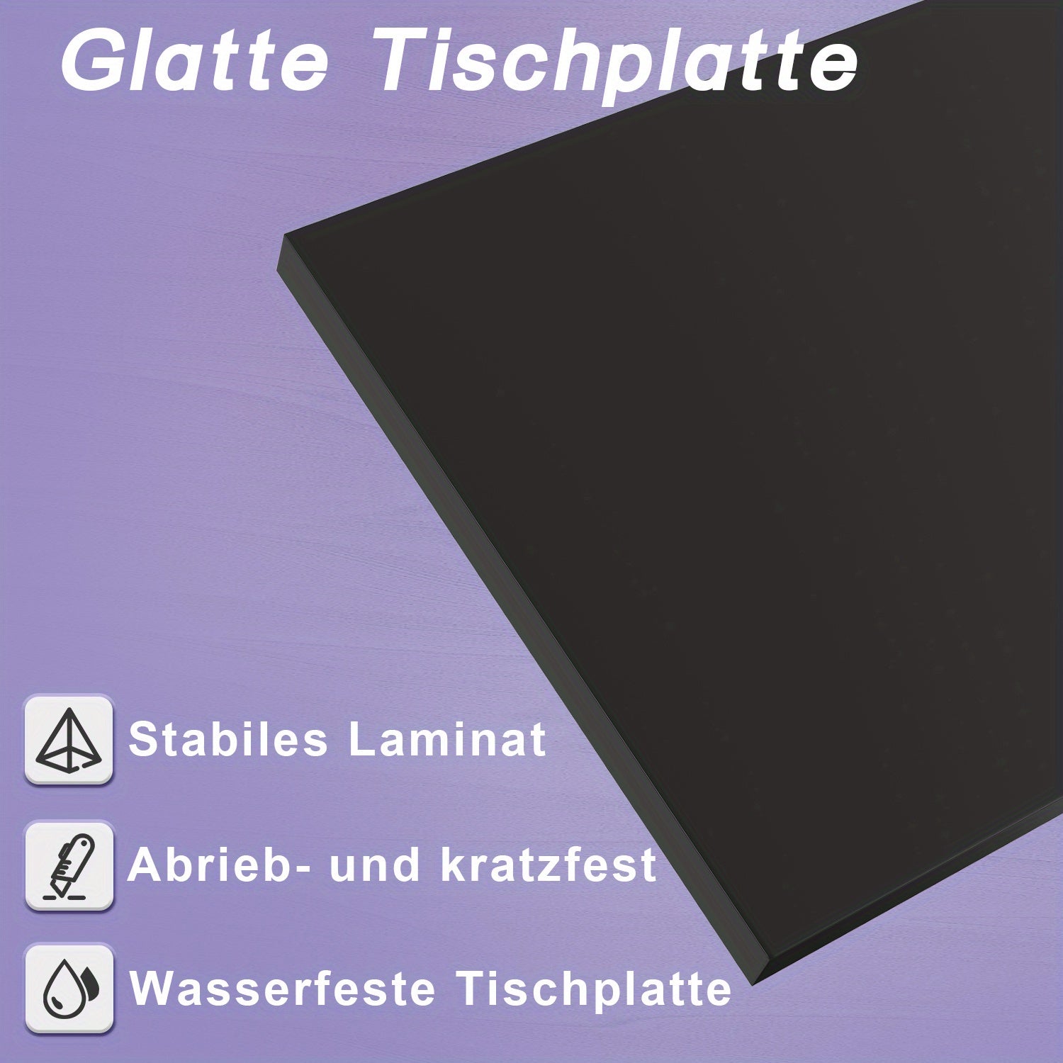 Gaming-Schreibtisch, Weiss für Arbeitszimmer und Homeoffice – Detailansicht 8