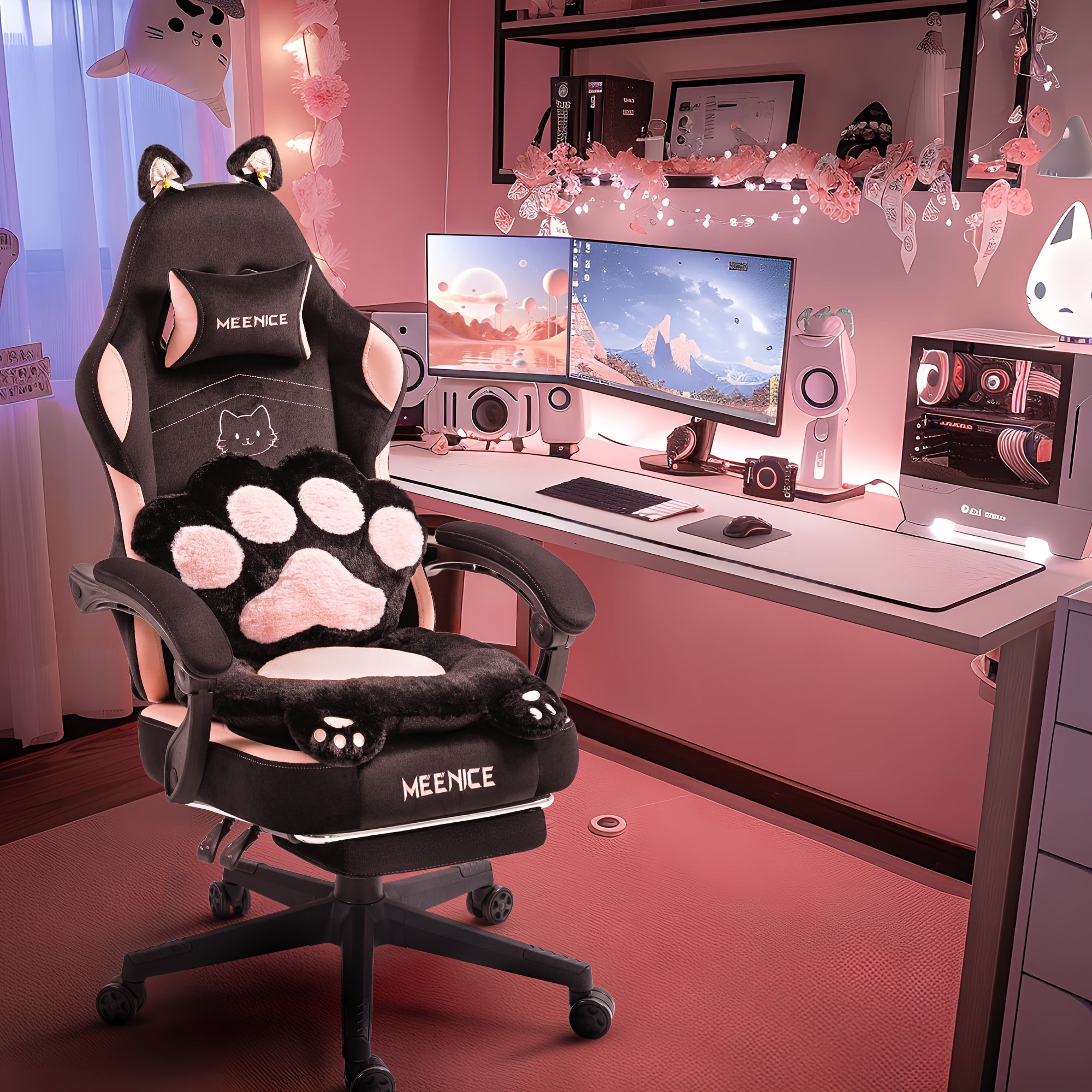 Gaming-Stuhl, 136,08 kg für Gaming und Computerplatz – Detailansicht 8