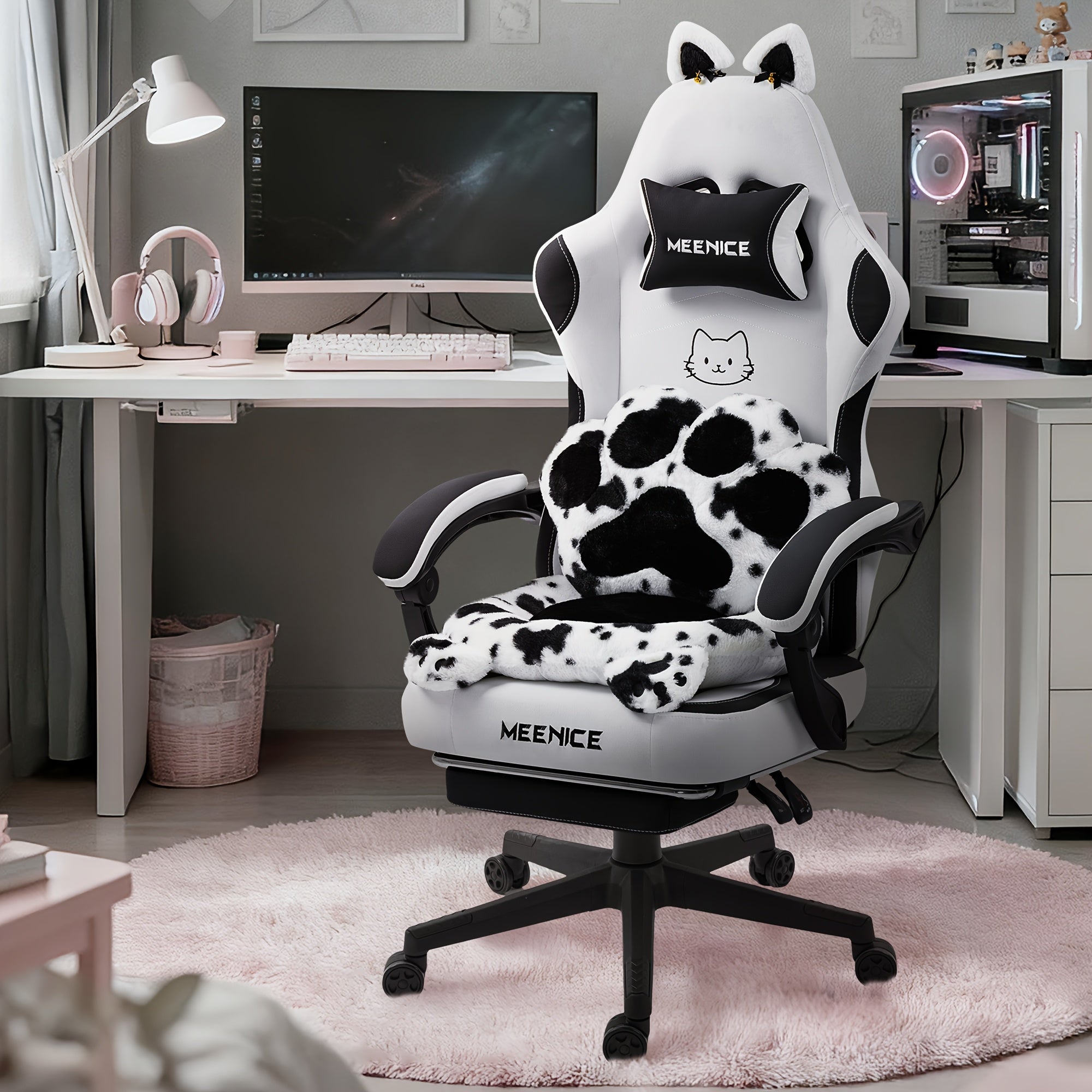 Gaming-Stuhl, 136,08 kg für Gaming und Computerplatz – Detailansicht 9