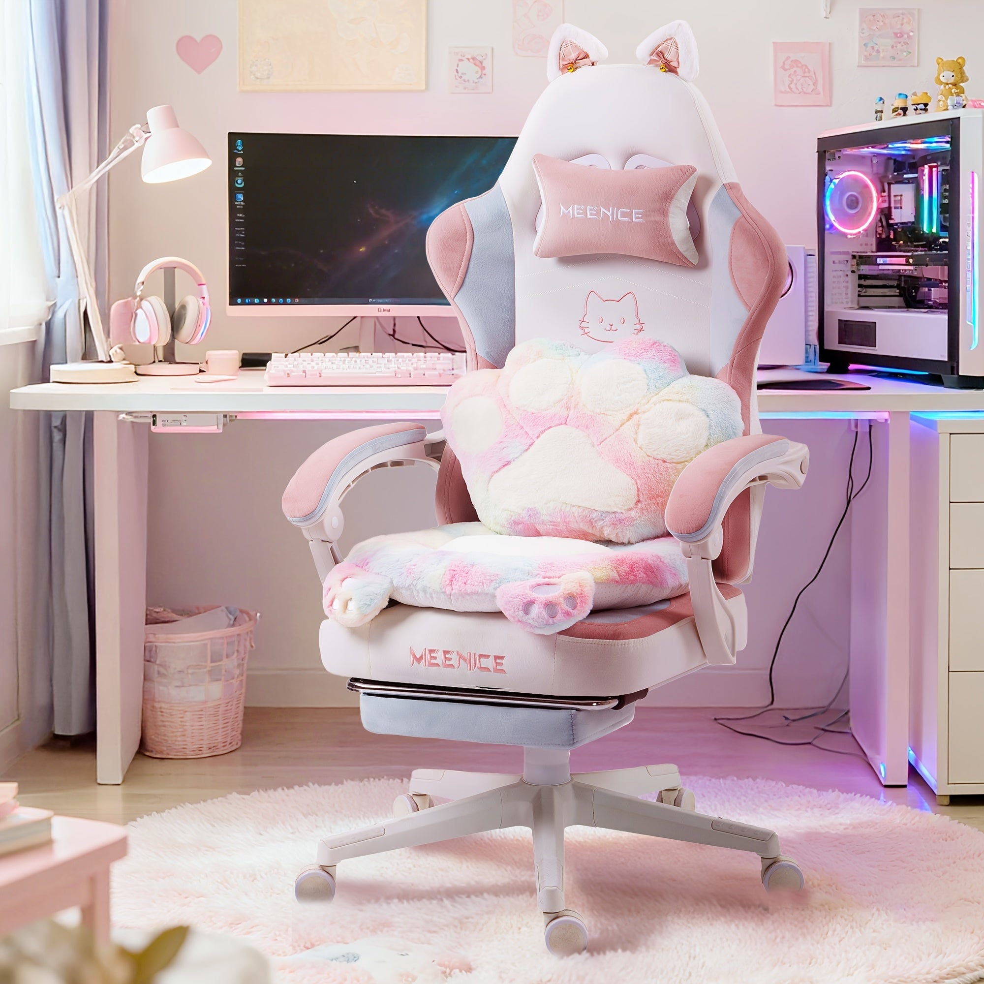 Gaming-Stuhl, 136,08 kg für Gaming und Computerplatz – Detailansicht 12