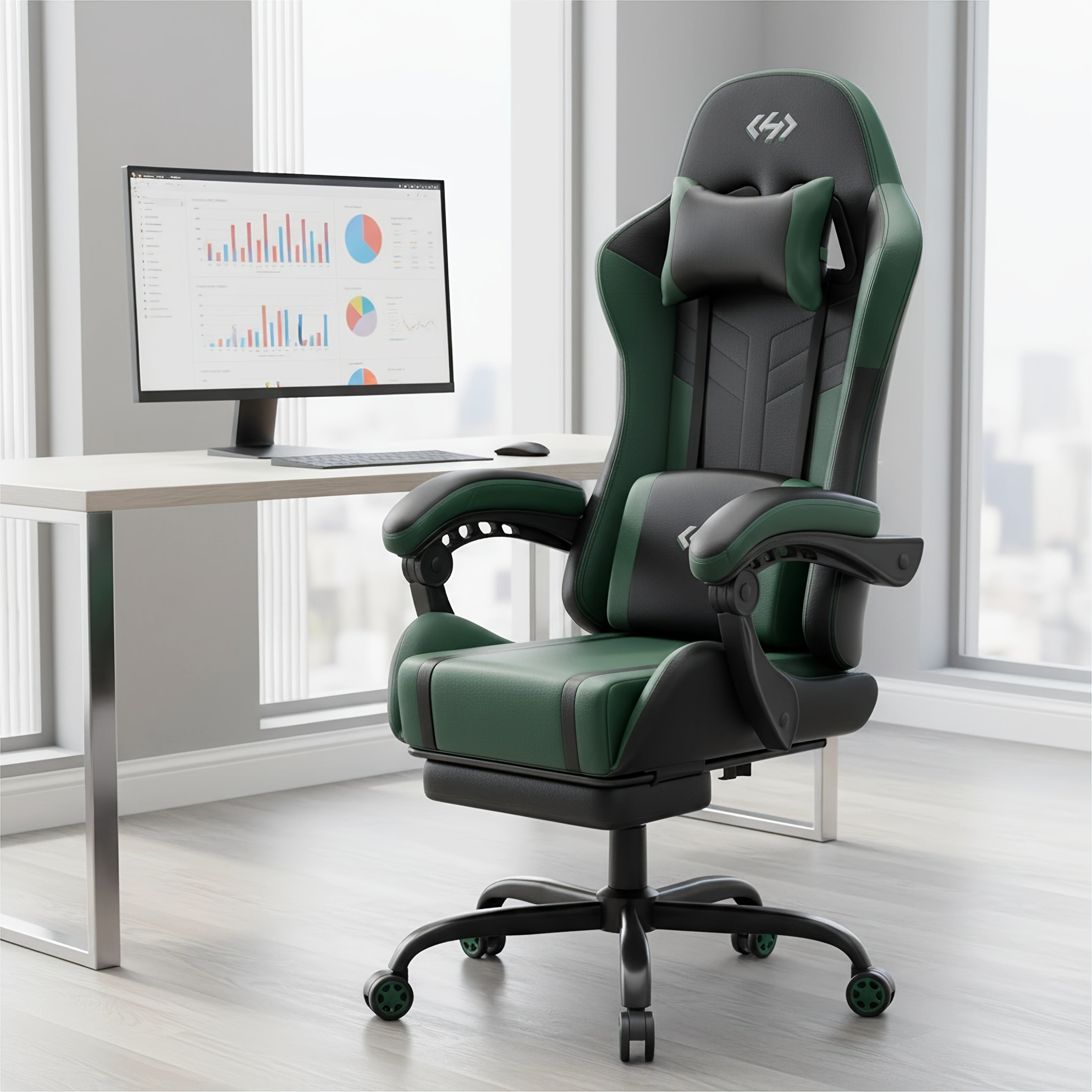 Gaming-Stuhl, 360° drehbar für Gaming und Computerplatz – Detailansicht 11